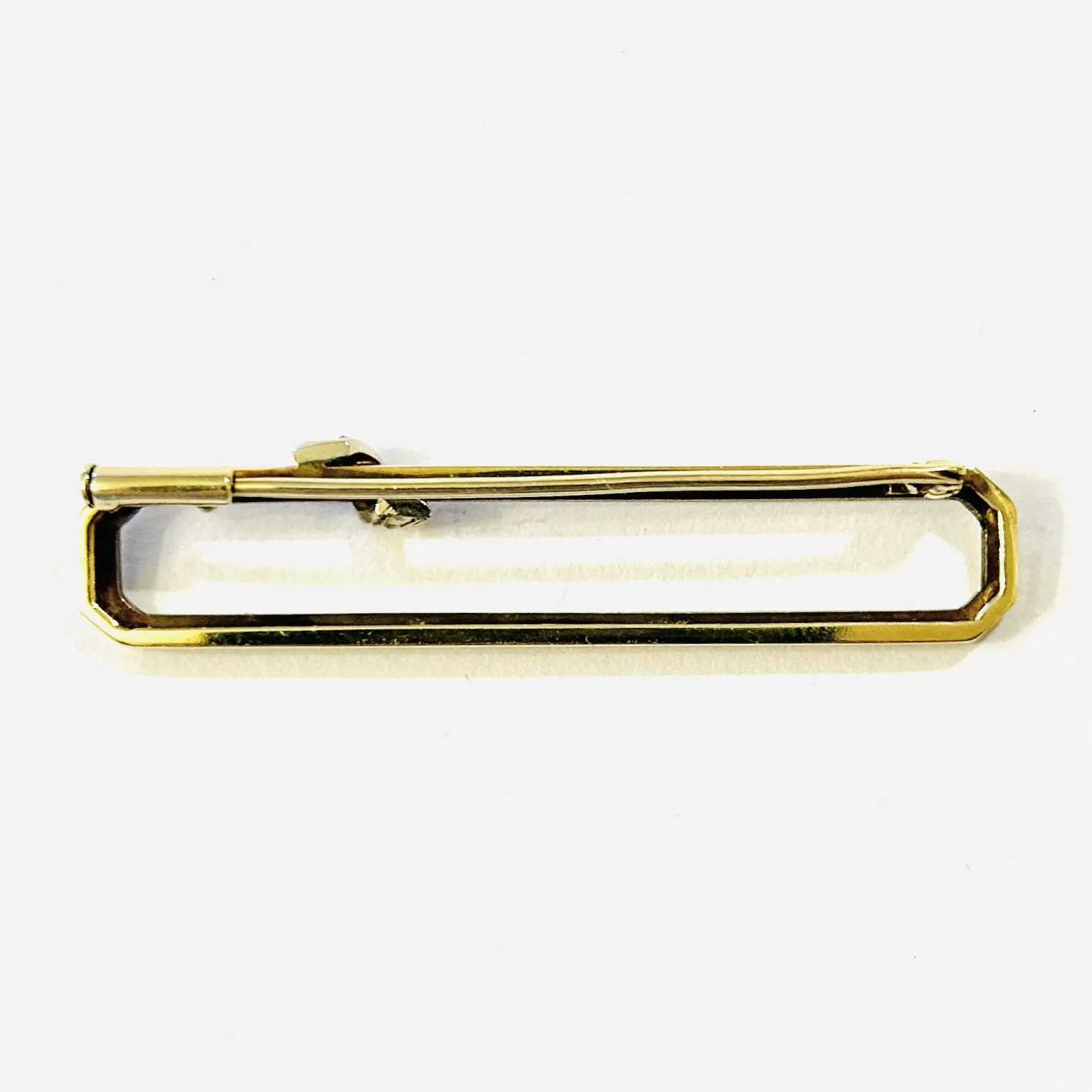 Zlatá art-deco brož s diamanty - 3