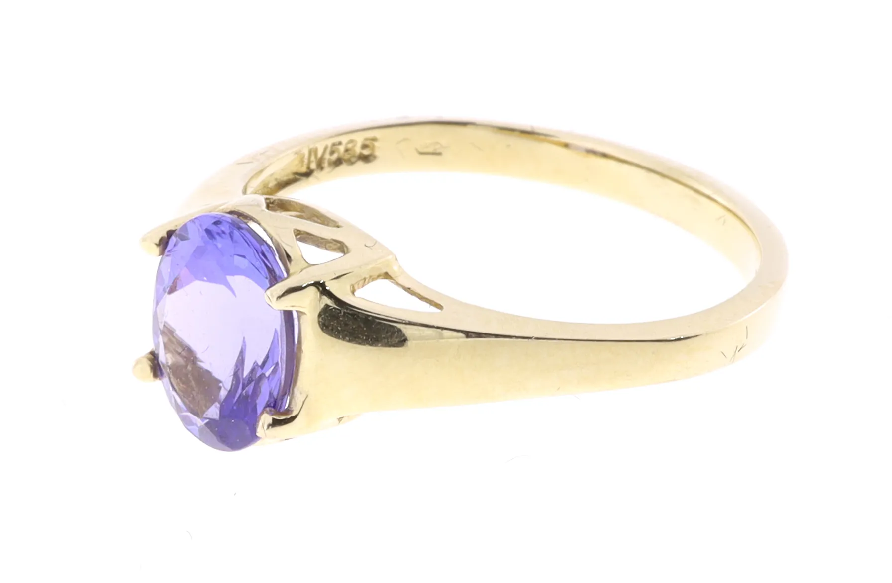 Elegantní prsten ze 14kt zlata s tanzanitem - 3