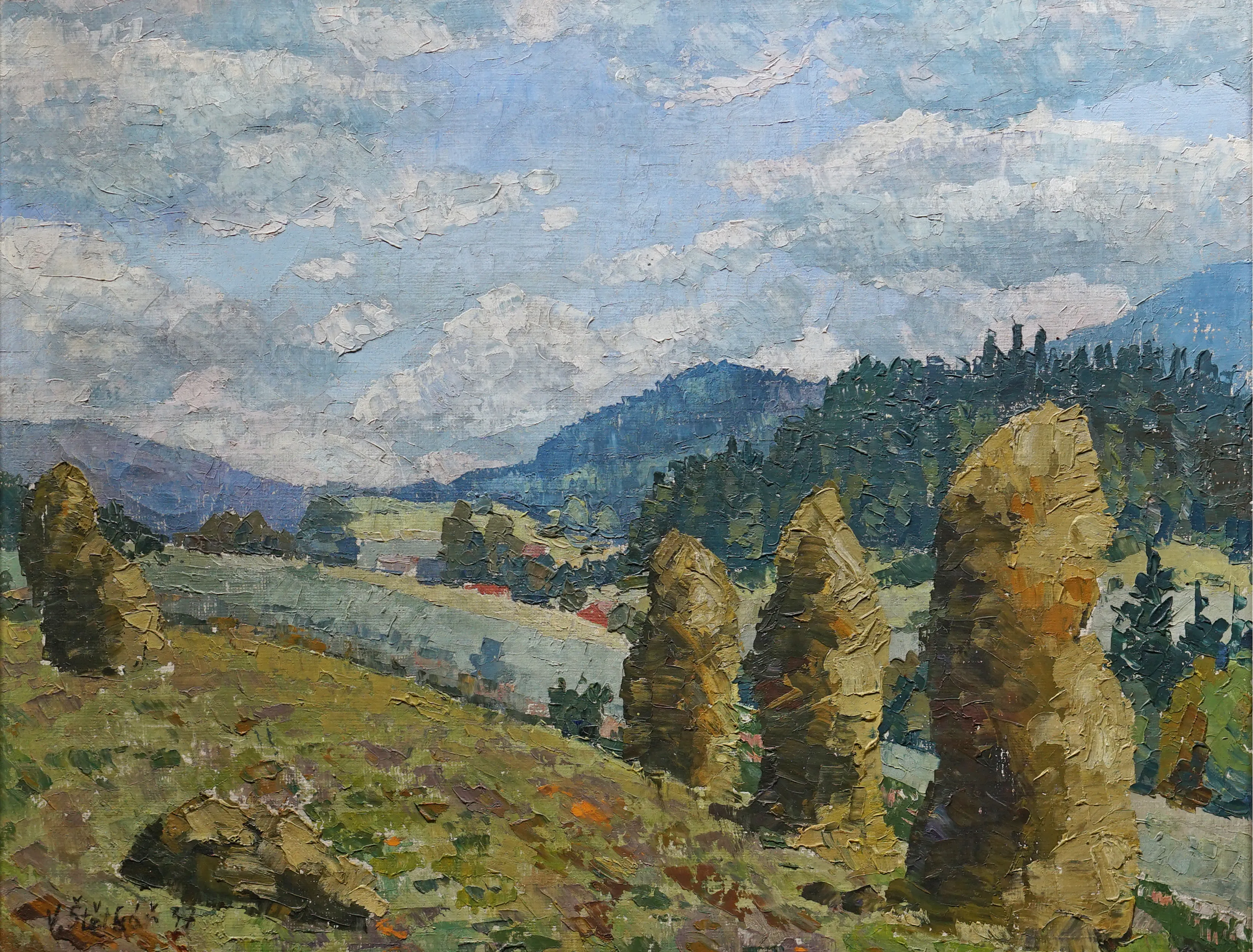Karel Štětkář – Krajina se snopy - 3