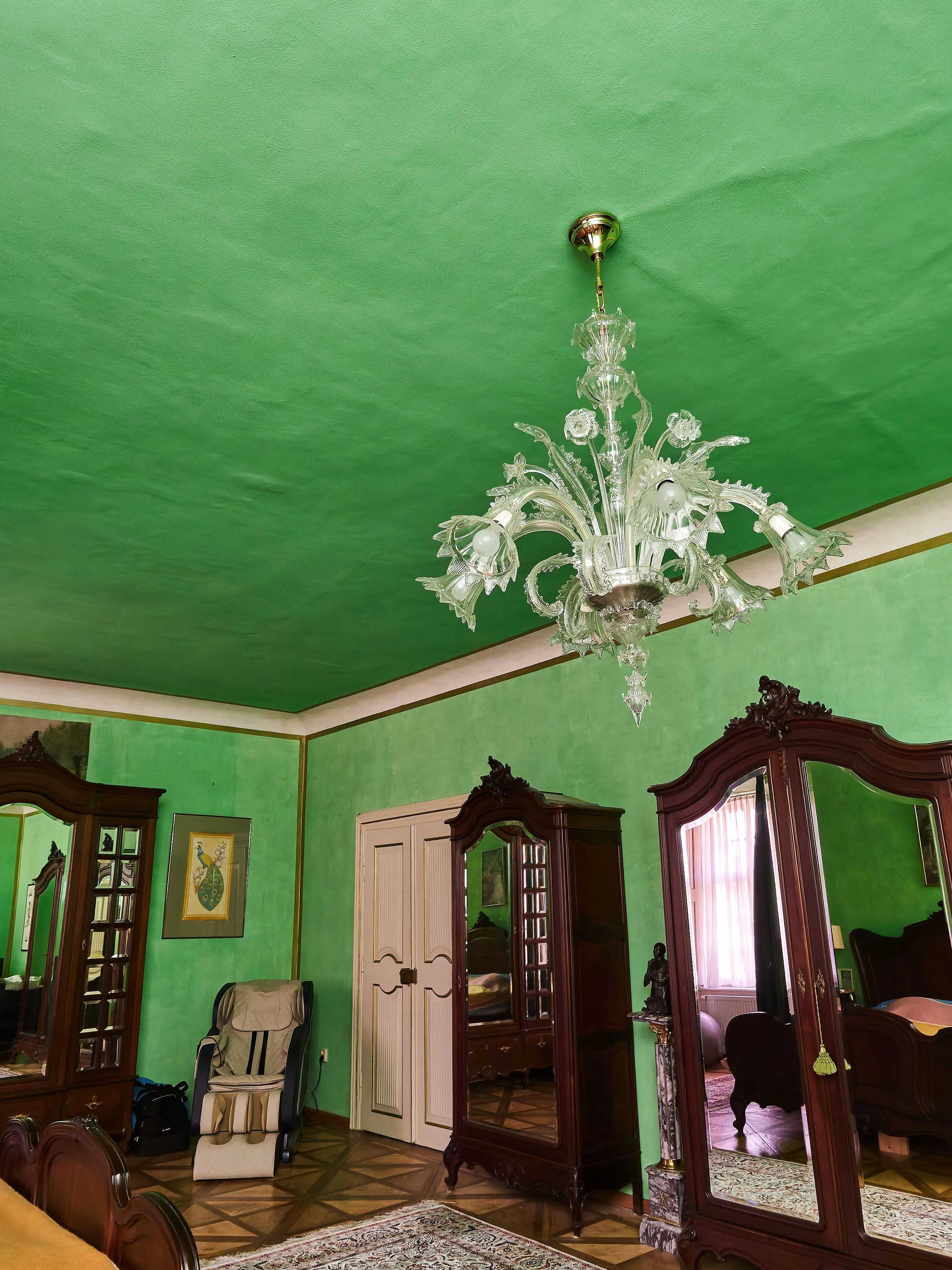 Benátský křišťálový lustr ze štípaného skla – Murano, Itálie, 1950 - 10