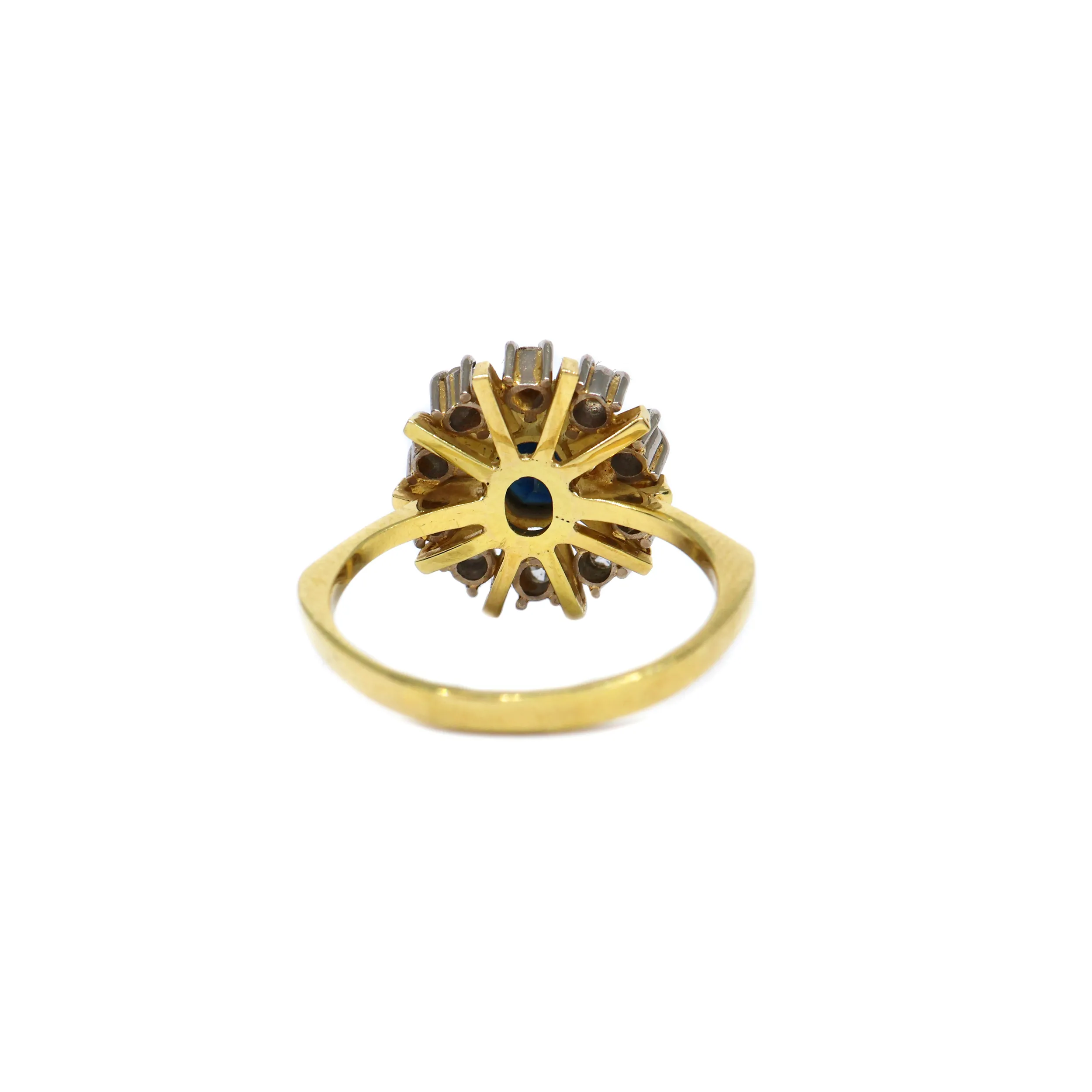 Zlatý prsten s přírodním safírem (0,80ct) a brilianty (F-G-H 0,30ct)+certifikát - 3