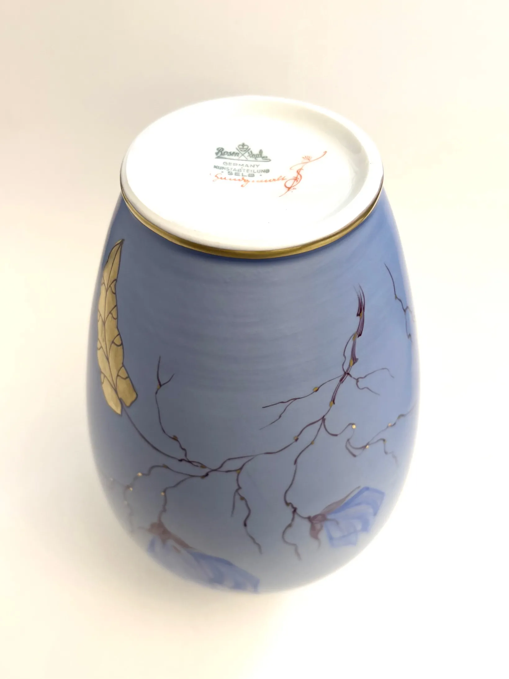 Porcelánová váza s květinovým motivem – Rosenthal - 8