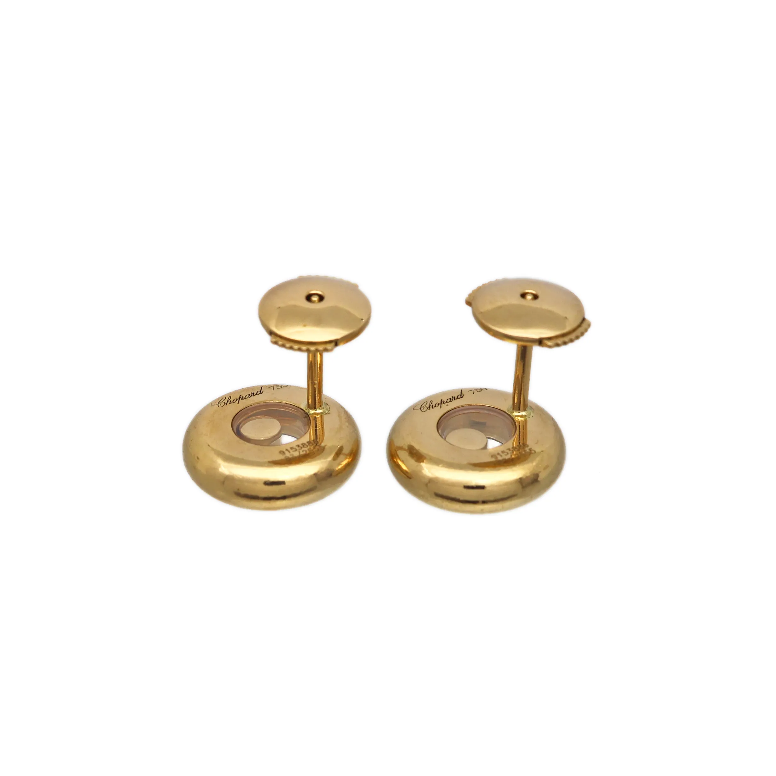 CHOPARD zlaté (18k) náušnice s brilianty - 4