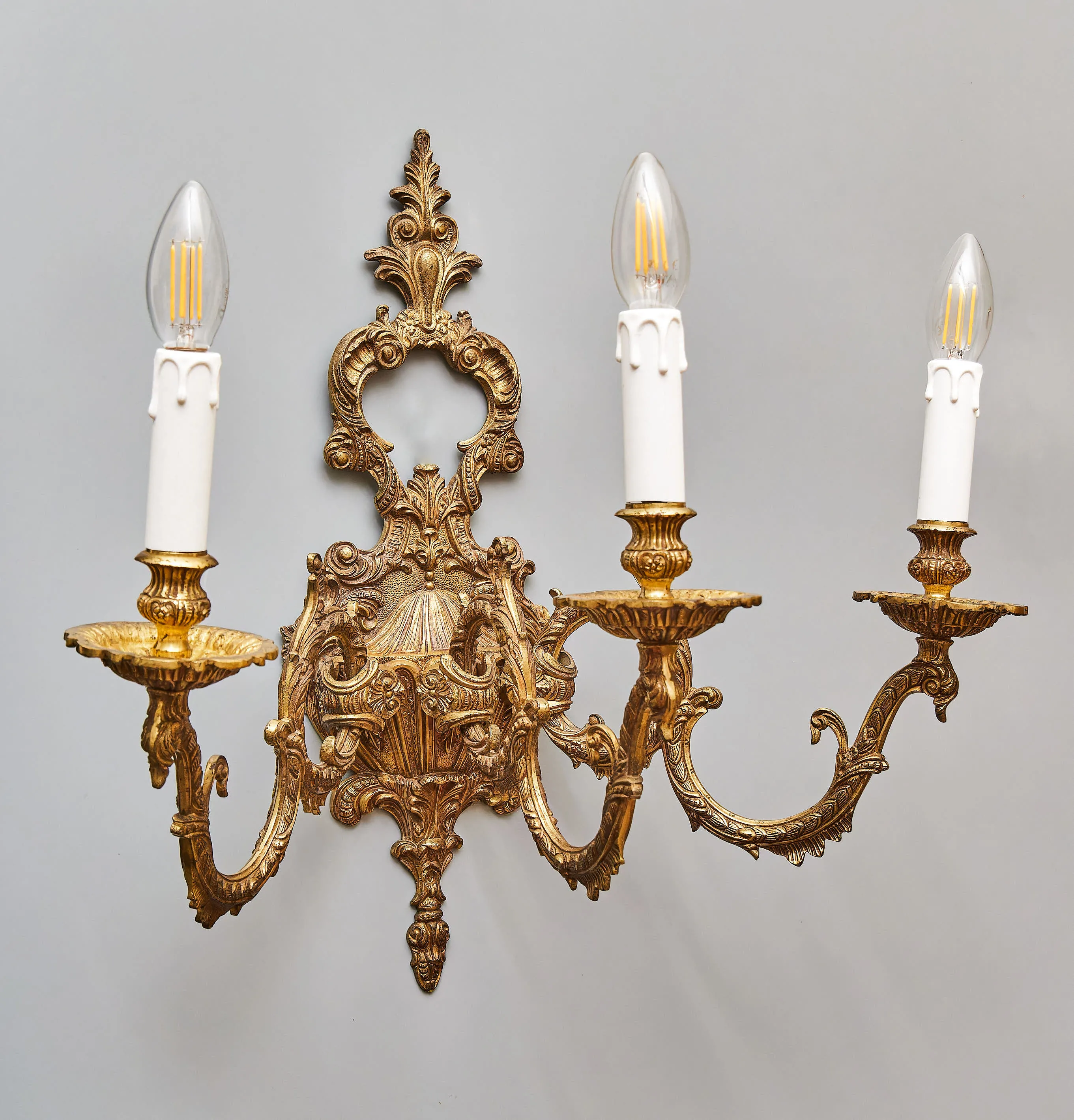 Rokokové nástěnné lampy / apliky velké 55 cm