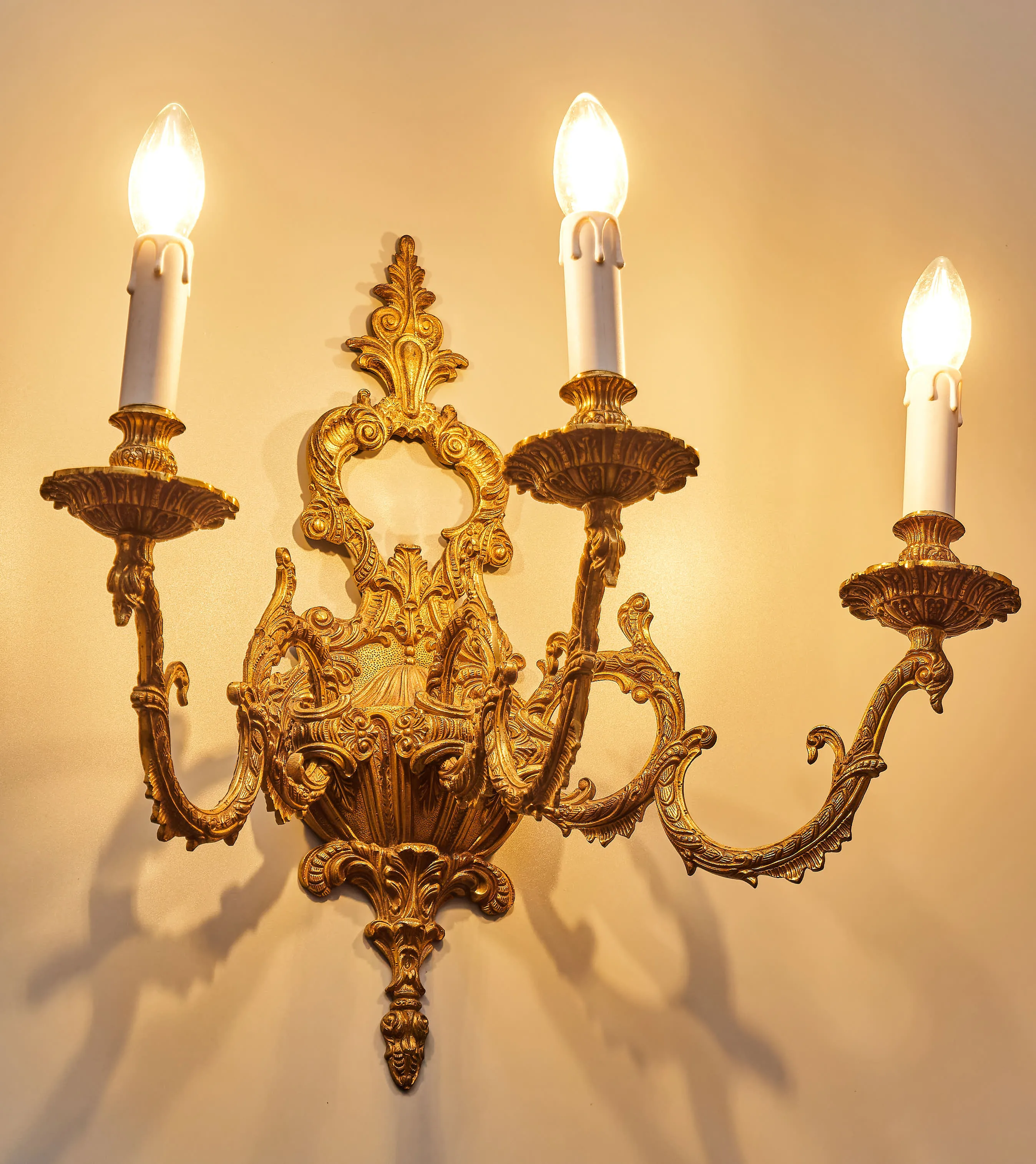 Rokokové nástěnné lampy / apliky velké 55 cm - 11
