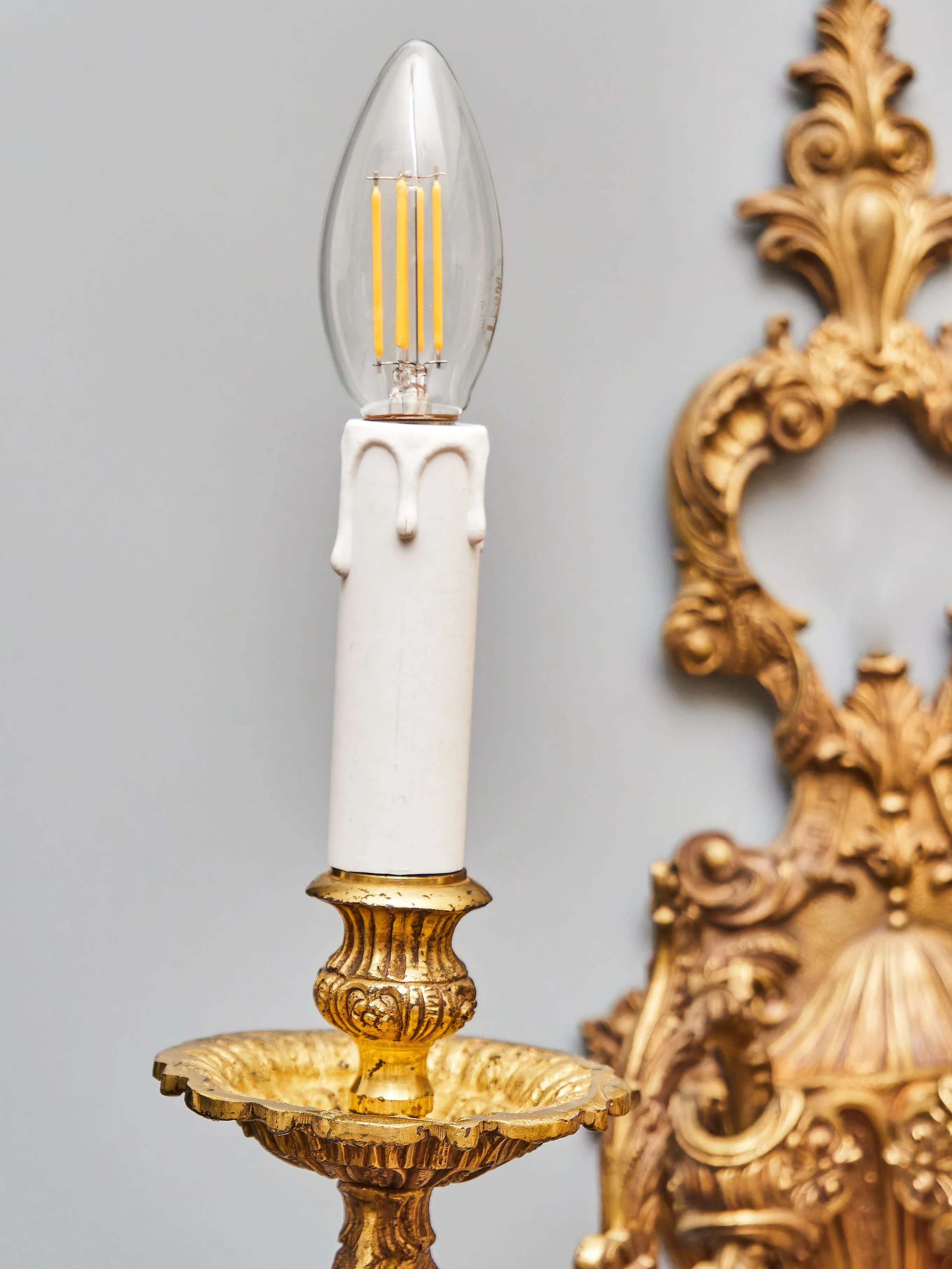 Rokokové nástěnné lampy / apliky velké 55 cm - 3
