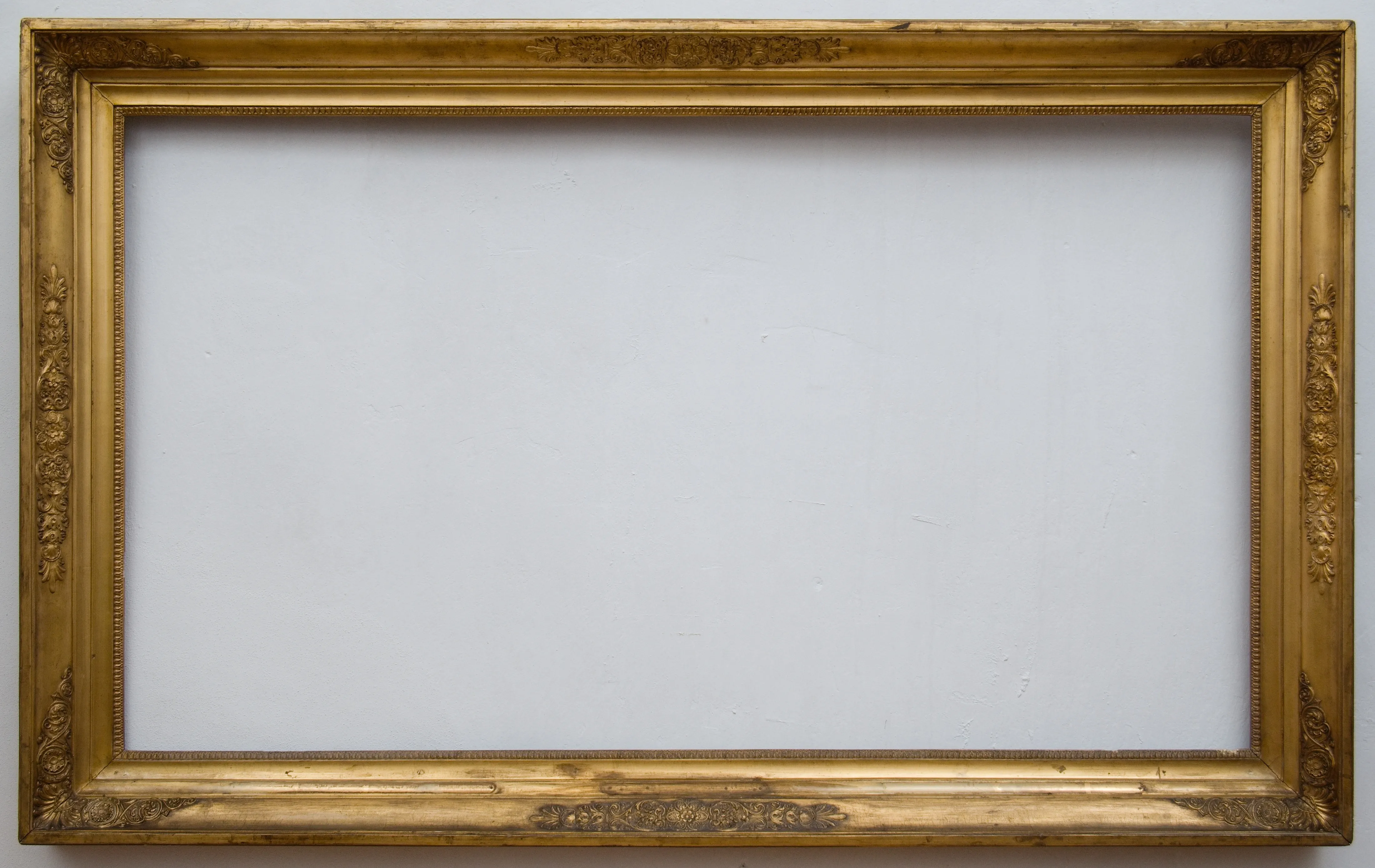 Starožitný zlacený rám na obraz – Biedermeier, 145 × 90 cm - 2