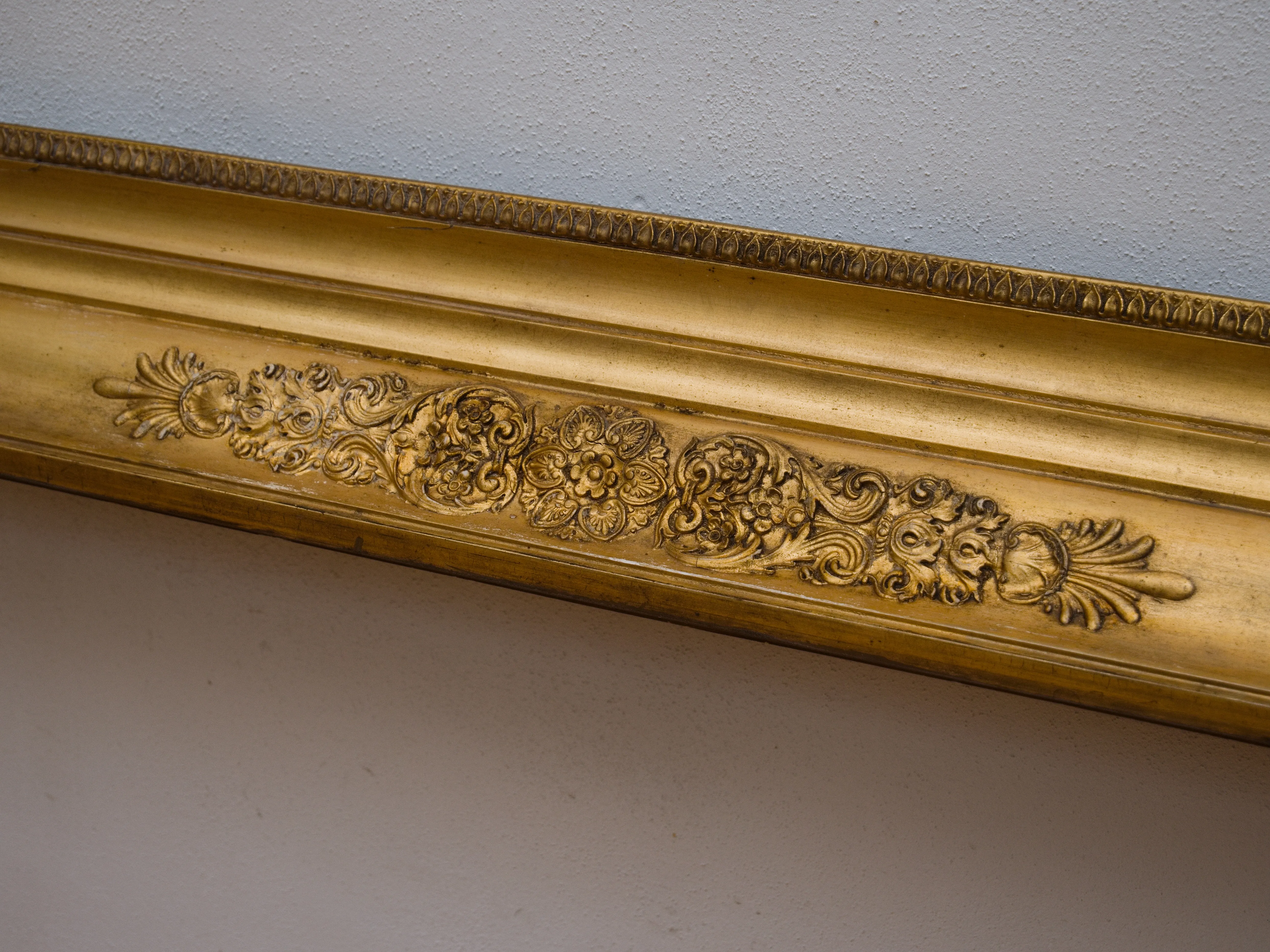 Starožitný zlacený rám na obraz – Biedermeier, 145 × 90 cm - 3