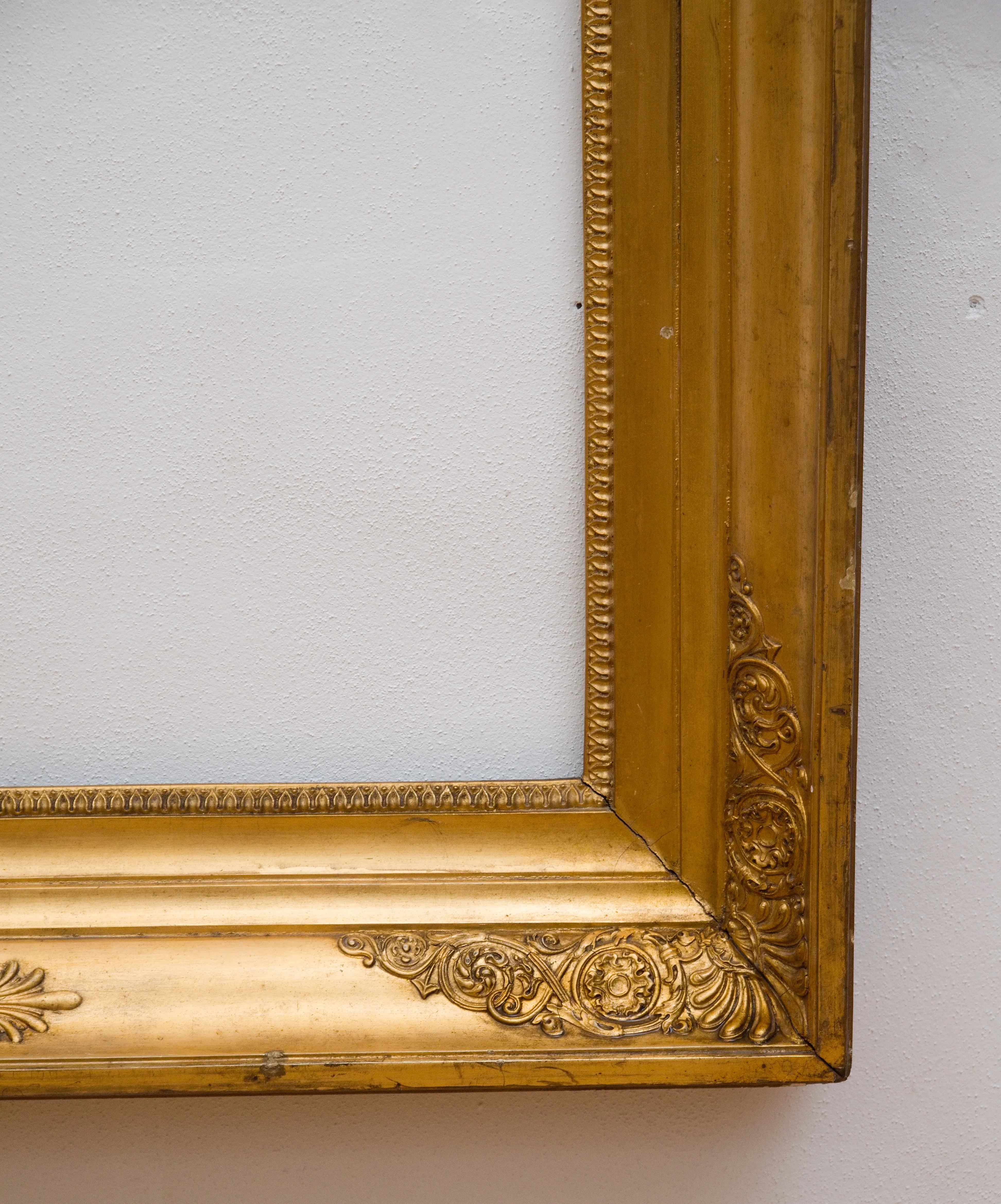 Starožitný zlacený rám na obraz – Biedermeier, 145 × 90 cm - 5