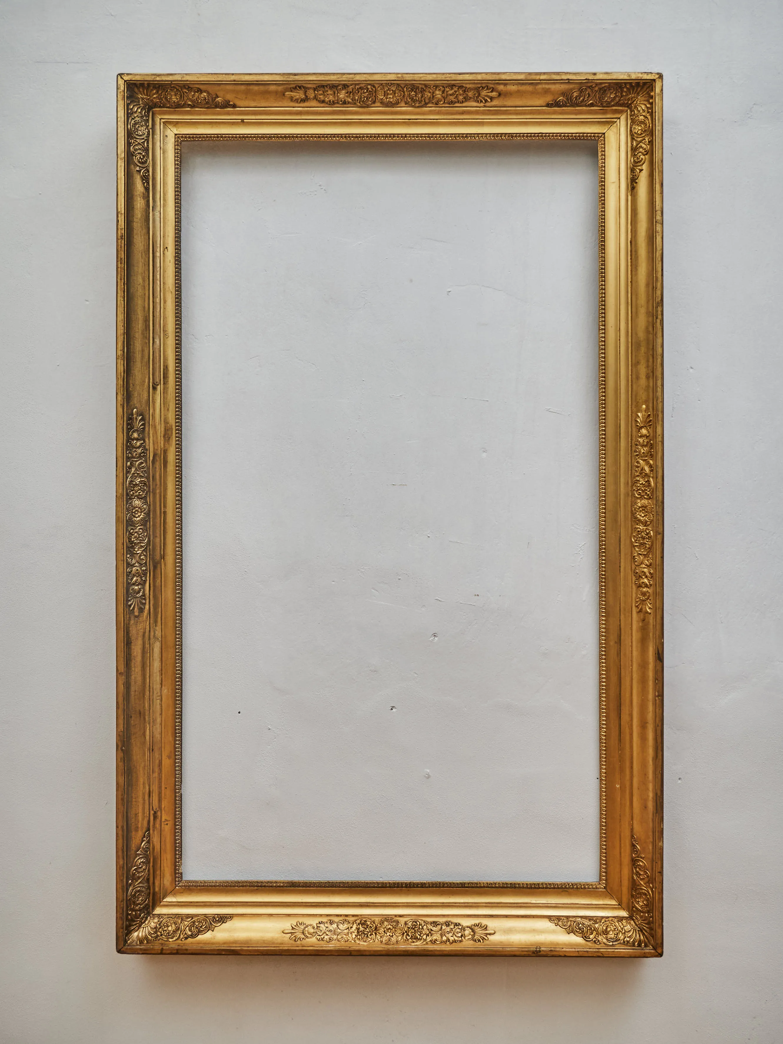 Starožitný zlacený rám na obraz – Biedermeier, 145 × 90 cm - 9