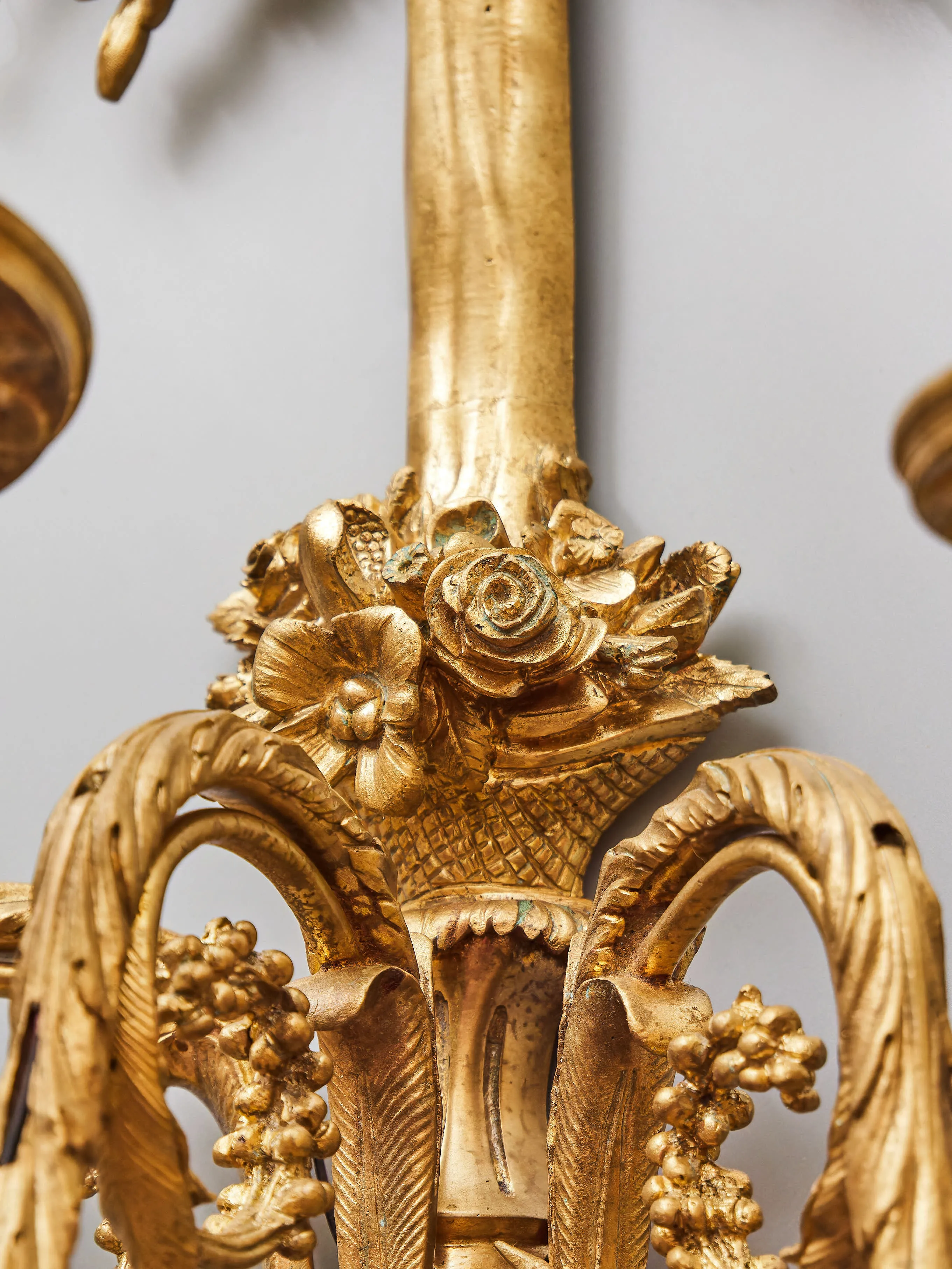 Luxusní nástěnné lampy neoklasicistní – zlacený bronz, konec 19. století - 12