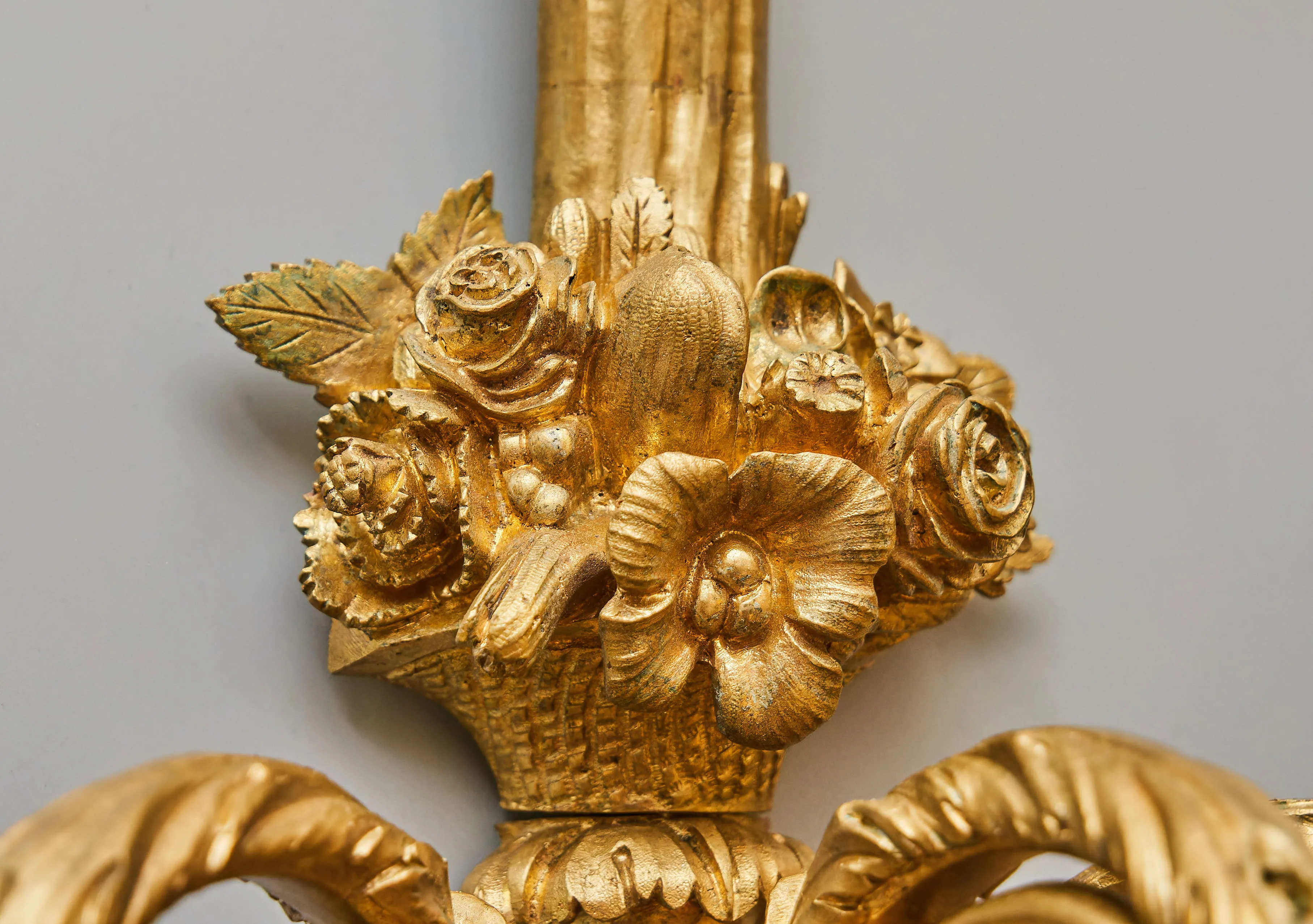 Luxusní nástěnné lampy neoklasicistní – zlacený bronz, konec 19. století - 15