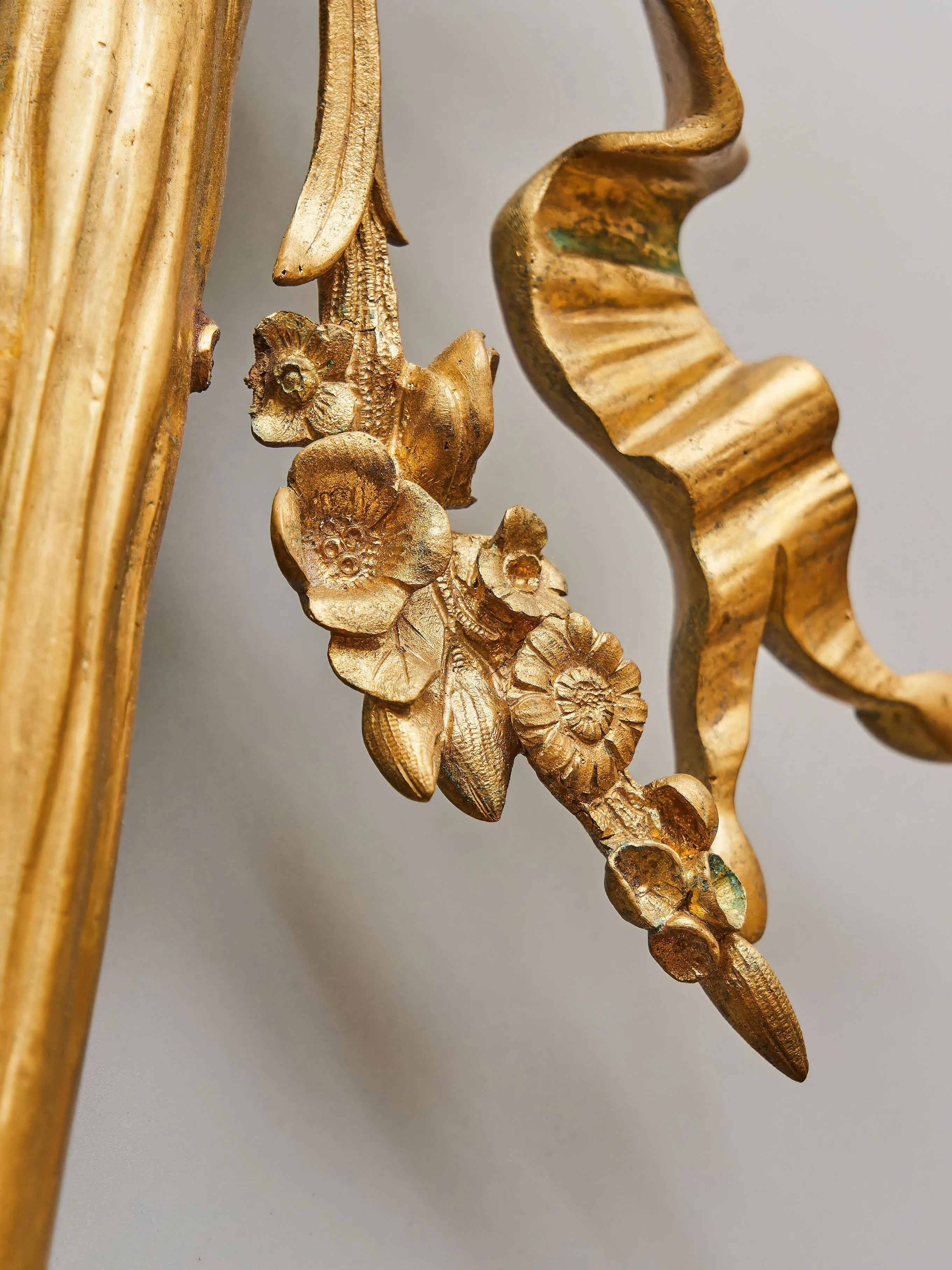 Luxusní nástěnné lampy neoklasicistní – zlacený bronz, konec 19. století - 16