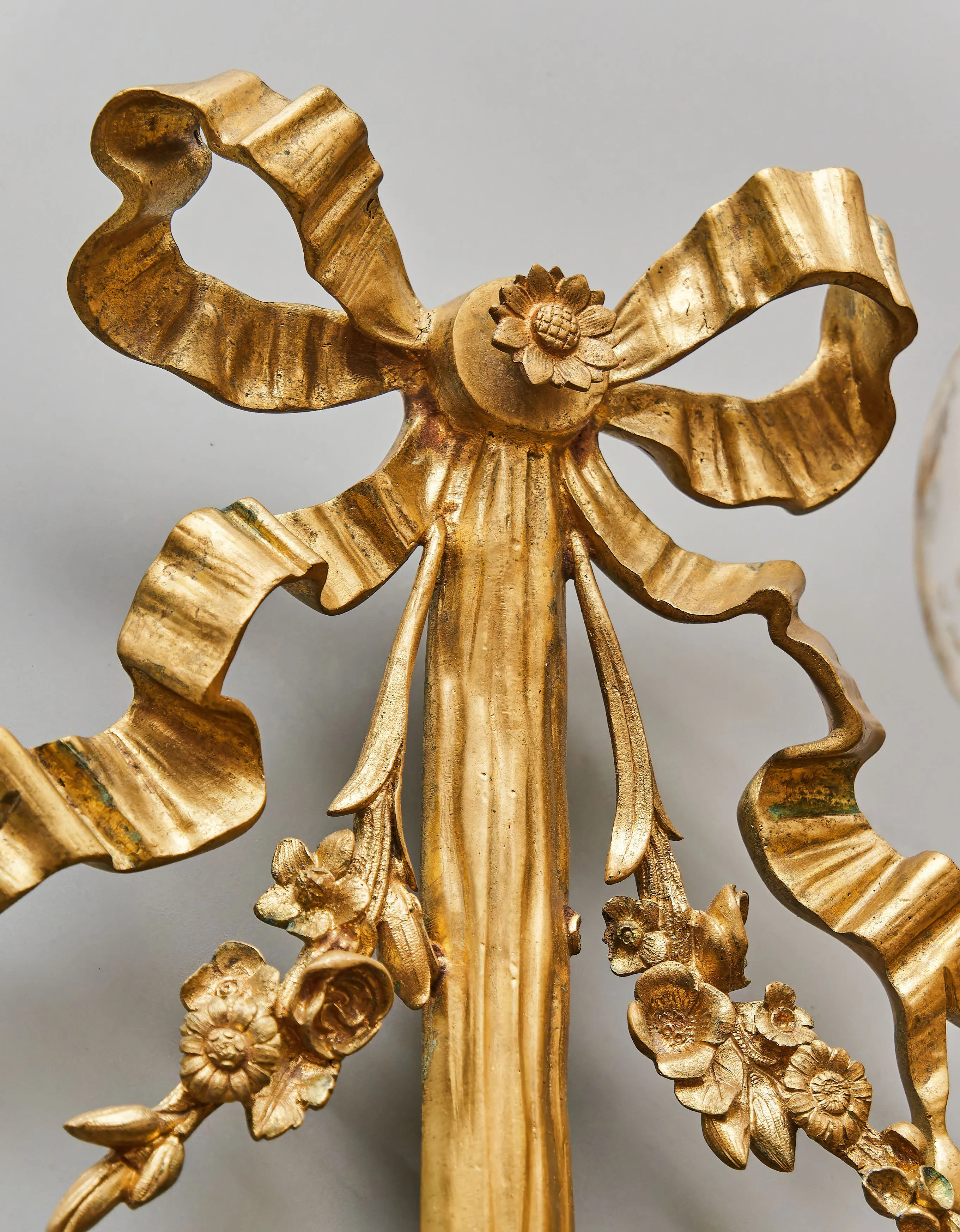 Luxusní nástěnné lampy neoklasicistní – zlacený bronz, konec 19. století - 3