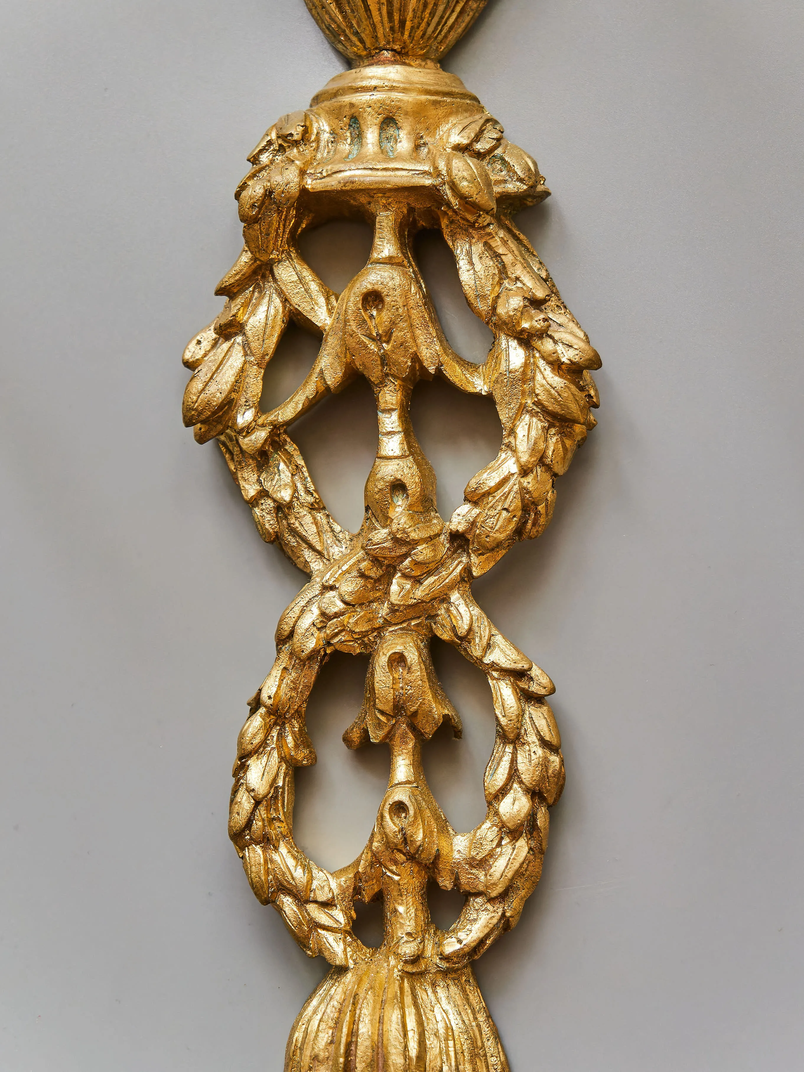 Luxusní nástěnné lampy neoklasicistní – zlacený bronz, konec 19. století - 6