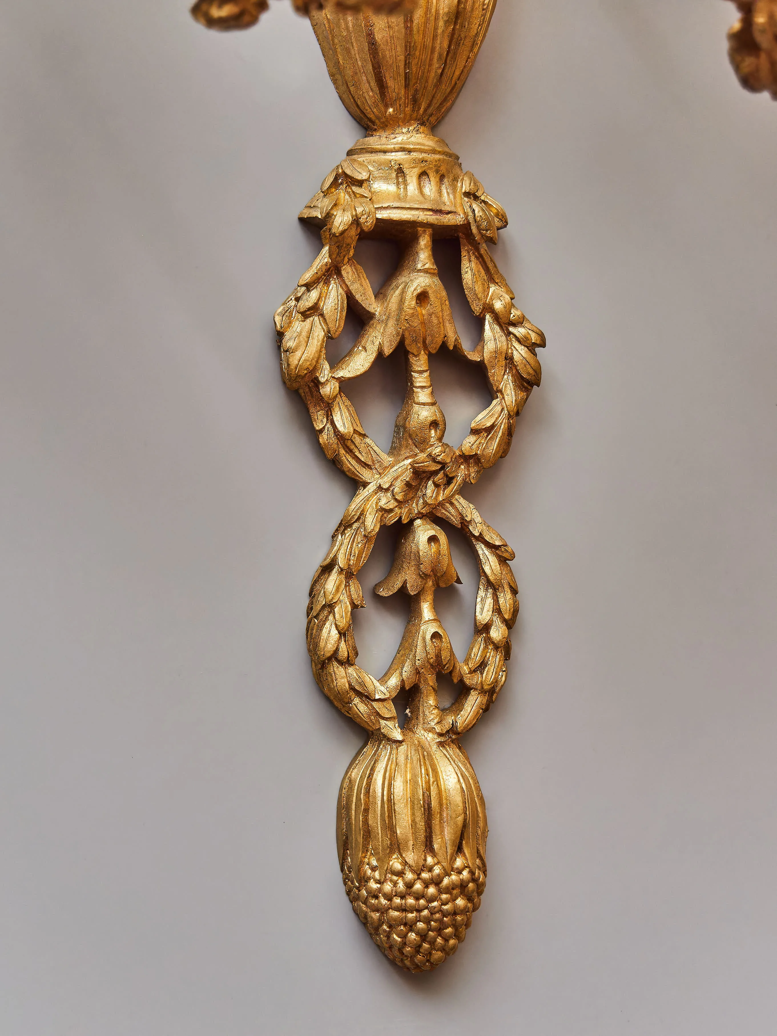 Luxusní nástěnné lampy neoklasicistní – zlacený bronz, konec 19. století - 7