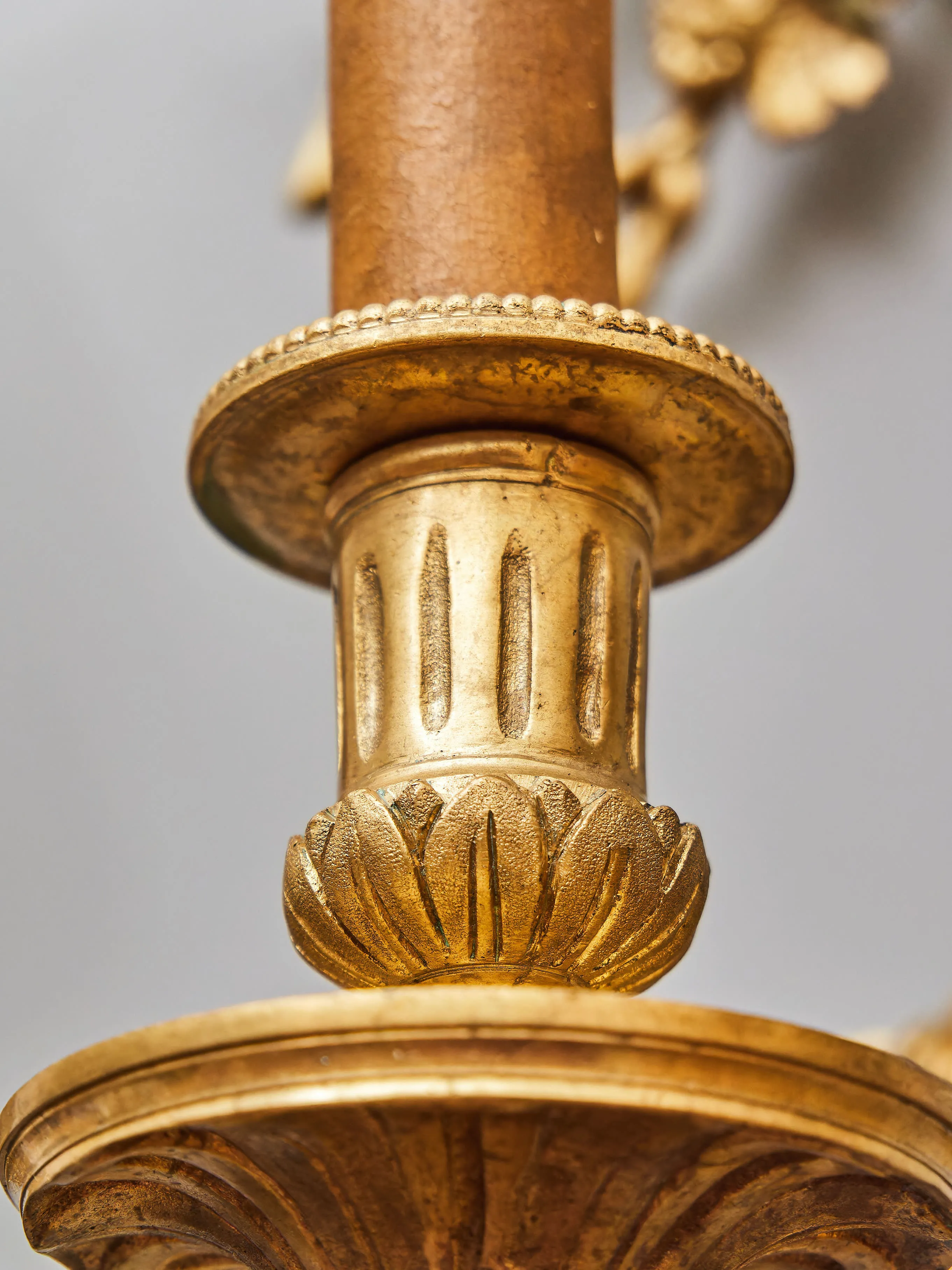 Luxusní nástěnné lampy neoklasicistní – zlacený bronz, konec 19. století - 8
