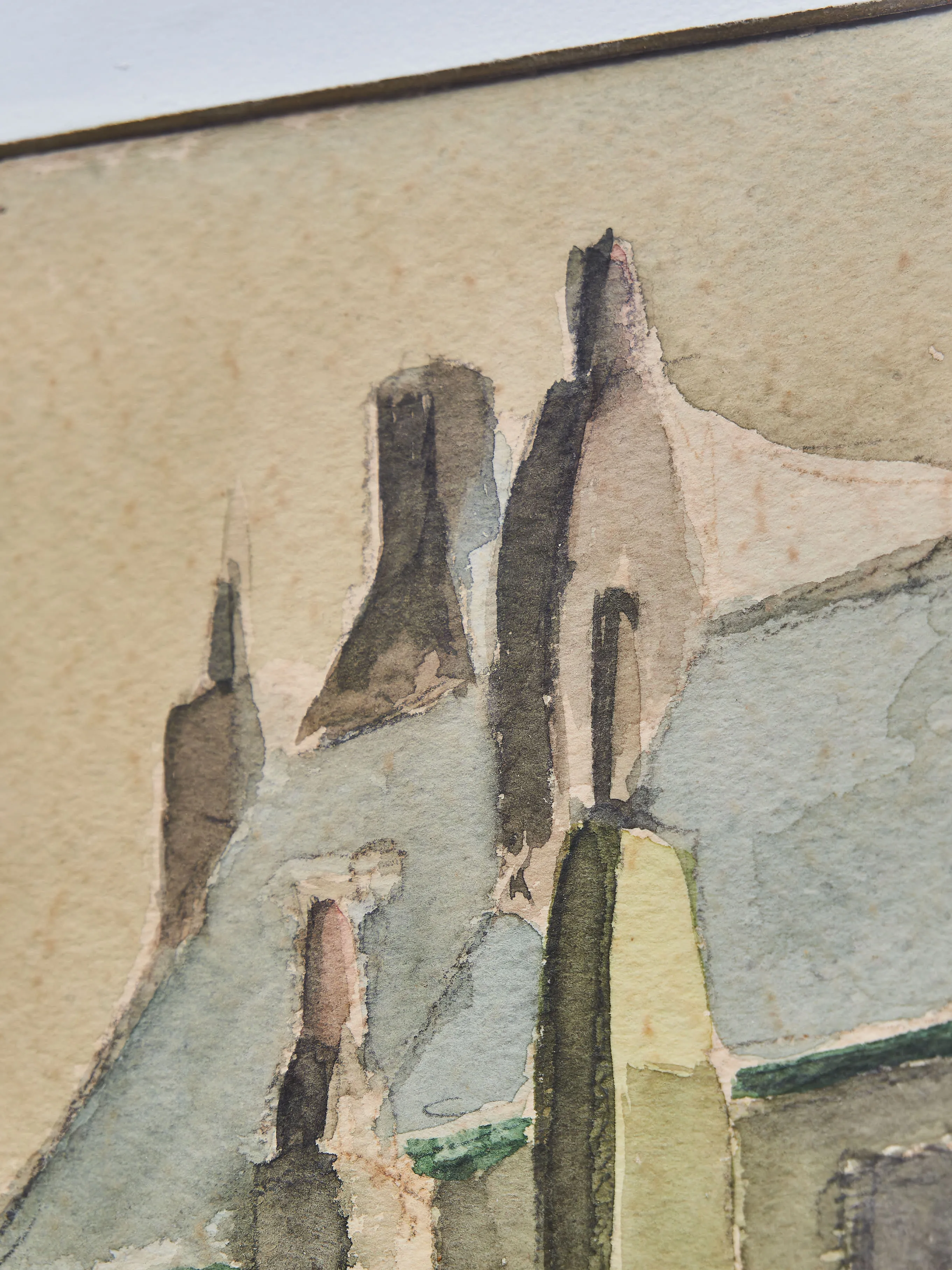 Jeptišky před klášterem akvarel 49 X 36 cm - 4