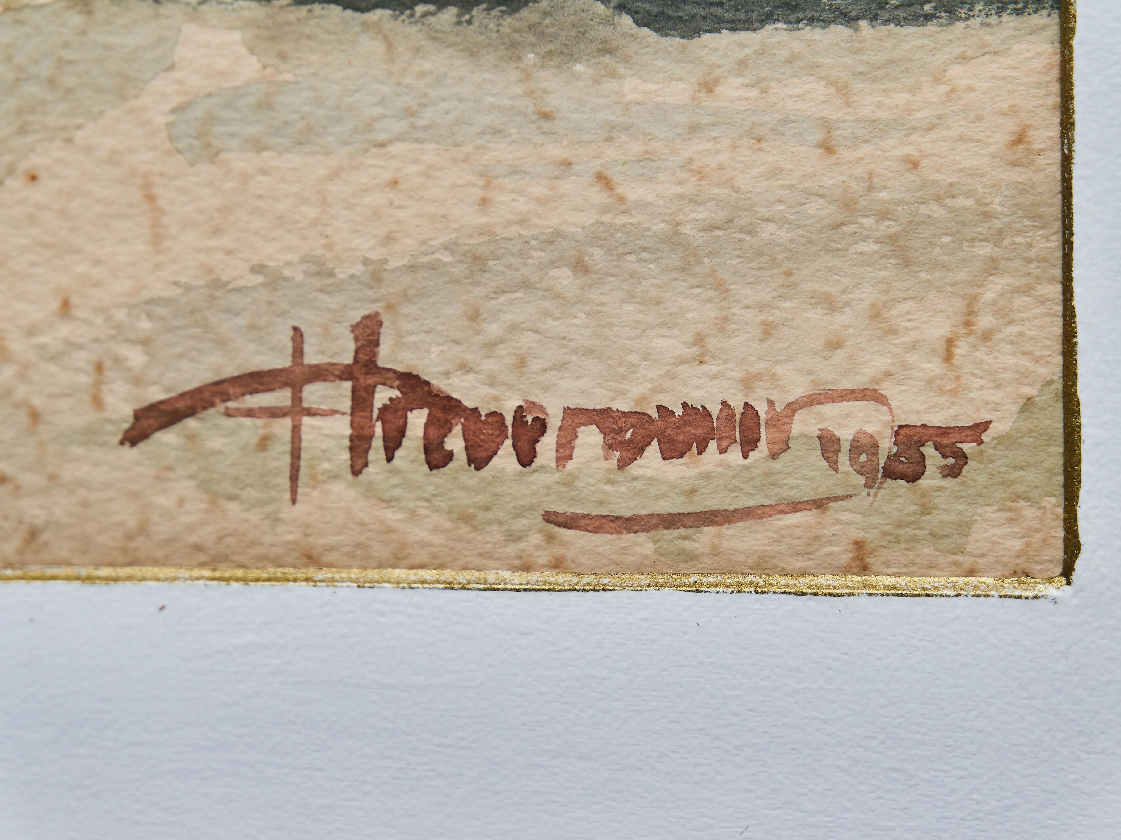 Jeptišky před klášterem akvarel 49 X 36 cm - 6