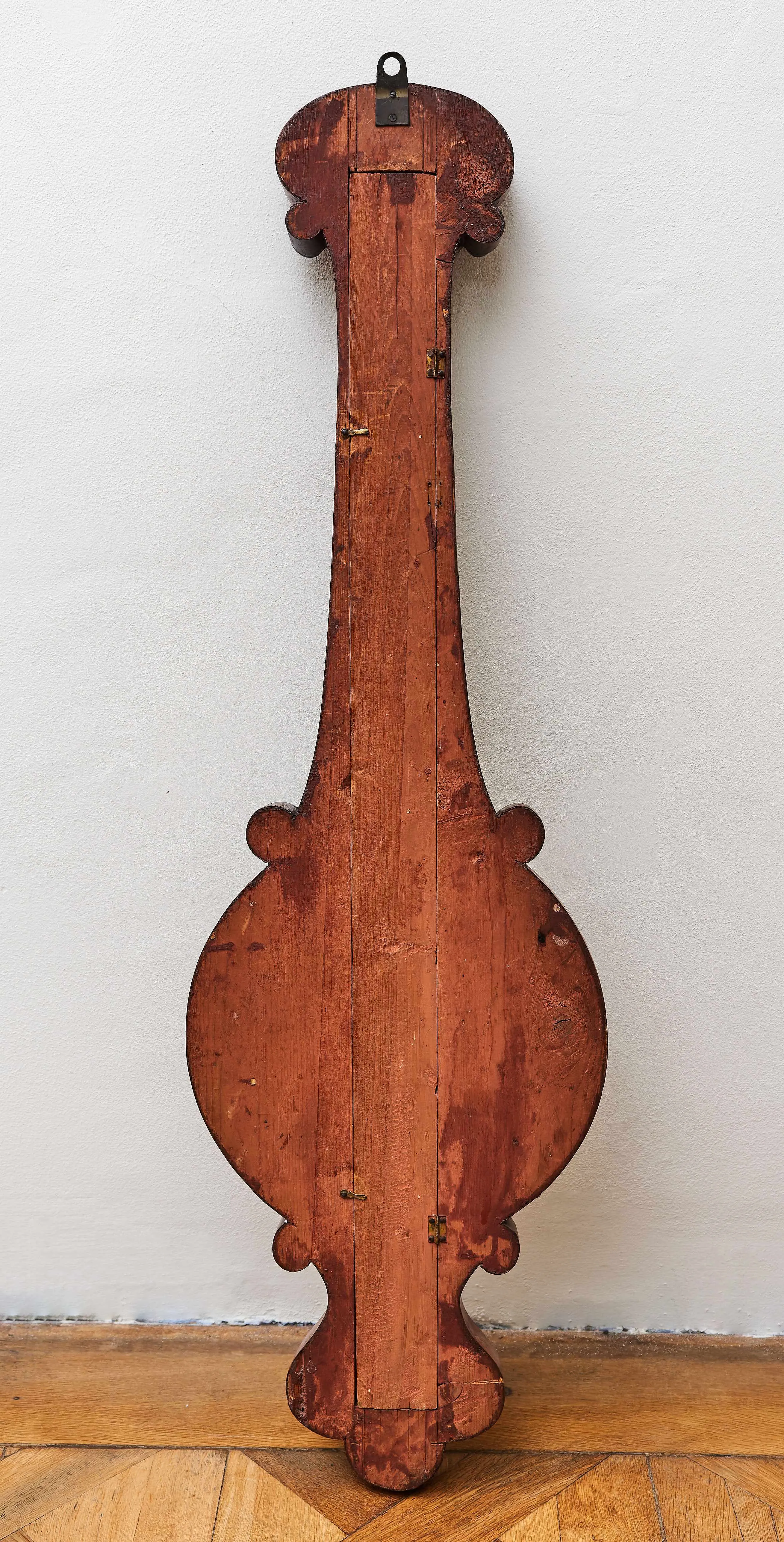Velký starožitný barometr s teploměrem Boston V 102,5 cm - 9
