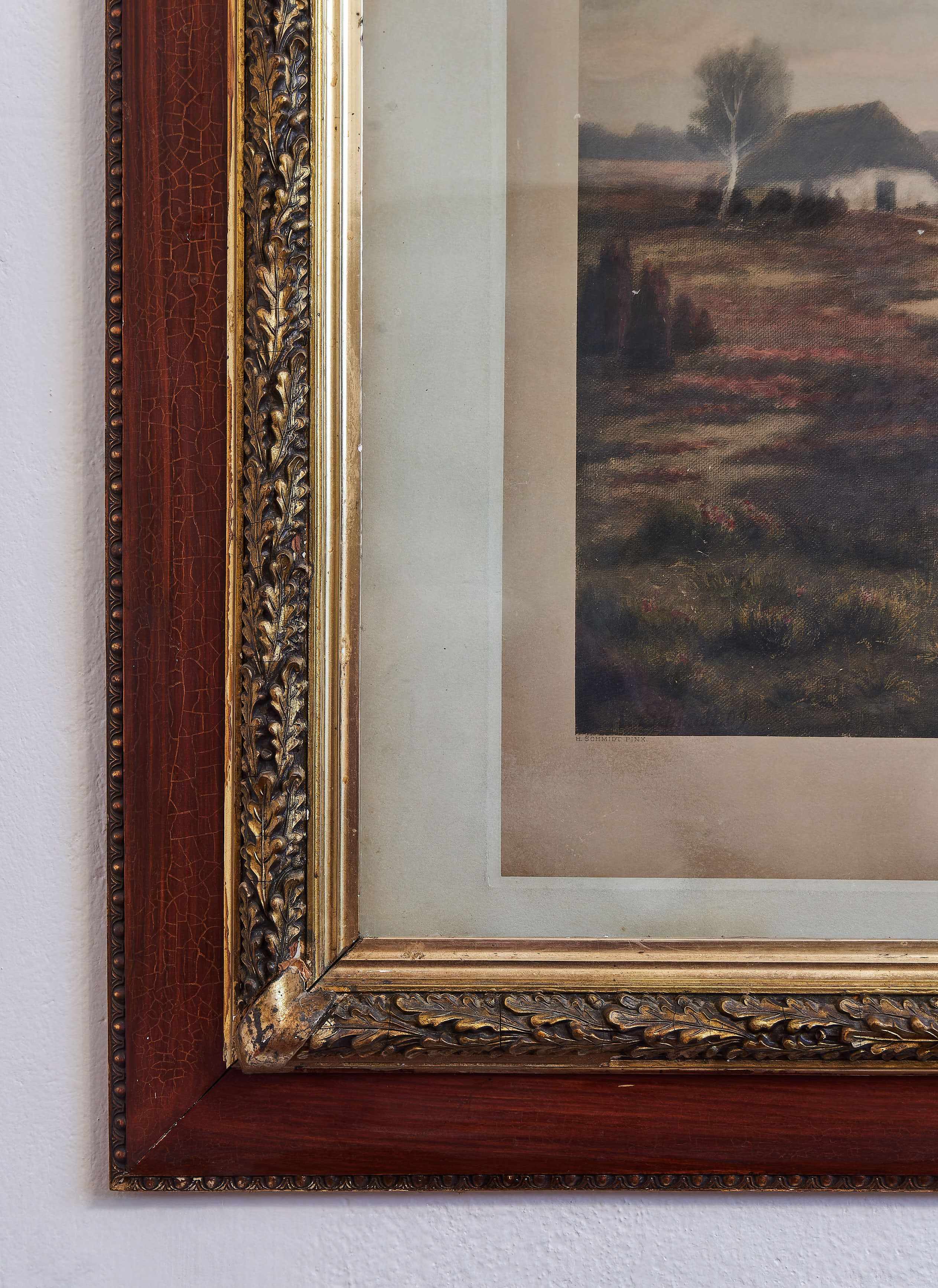 Obraz „Mittag in der Heide“ – krajina s břízami od H. Schmidta - 11