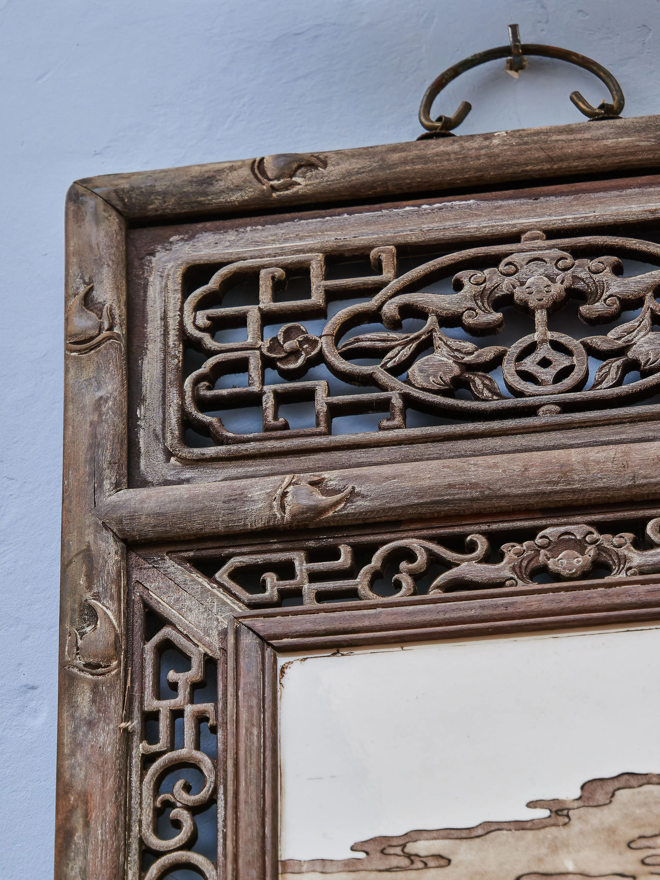 Čínský porcelánový panel s malbou dětí - 4