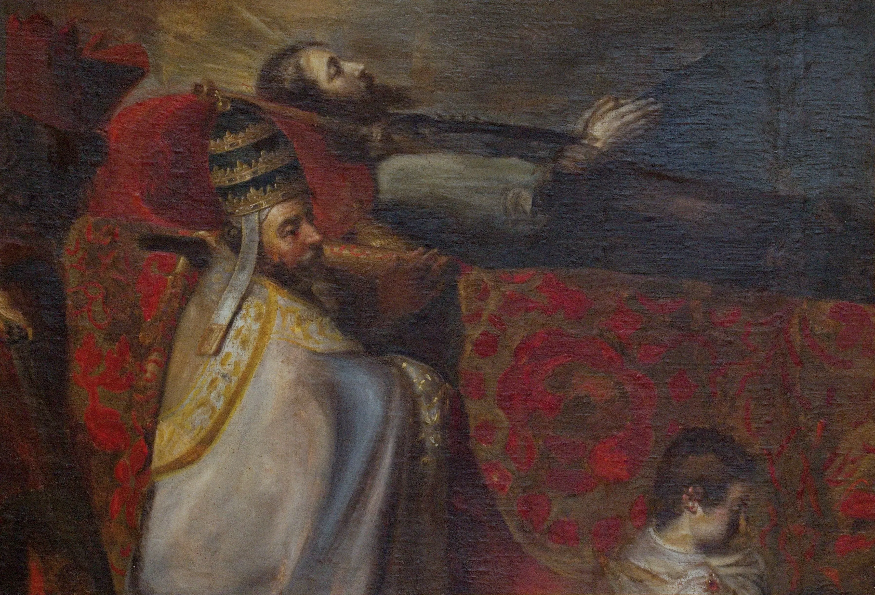 Barokní obraz – Úmrtí svatého Františka Xaverského, 18. století, olej na plátně - 3