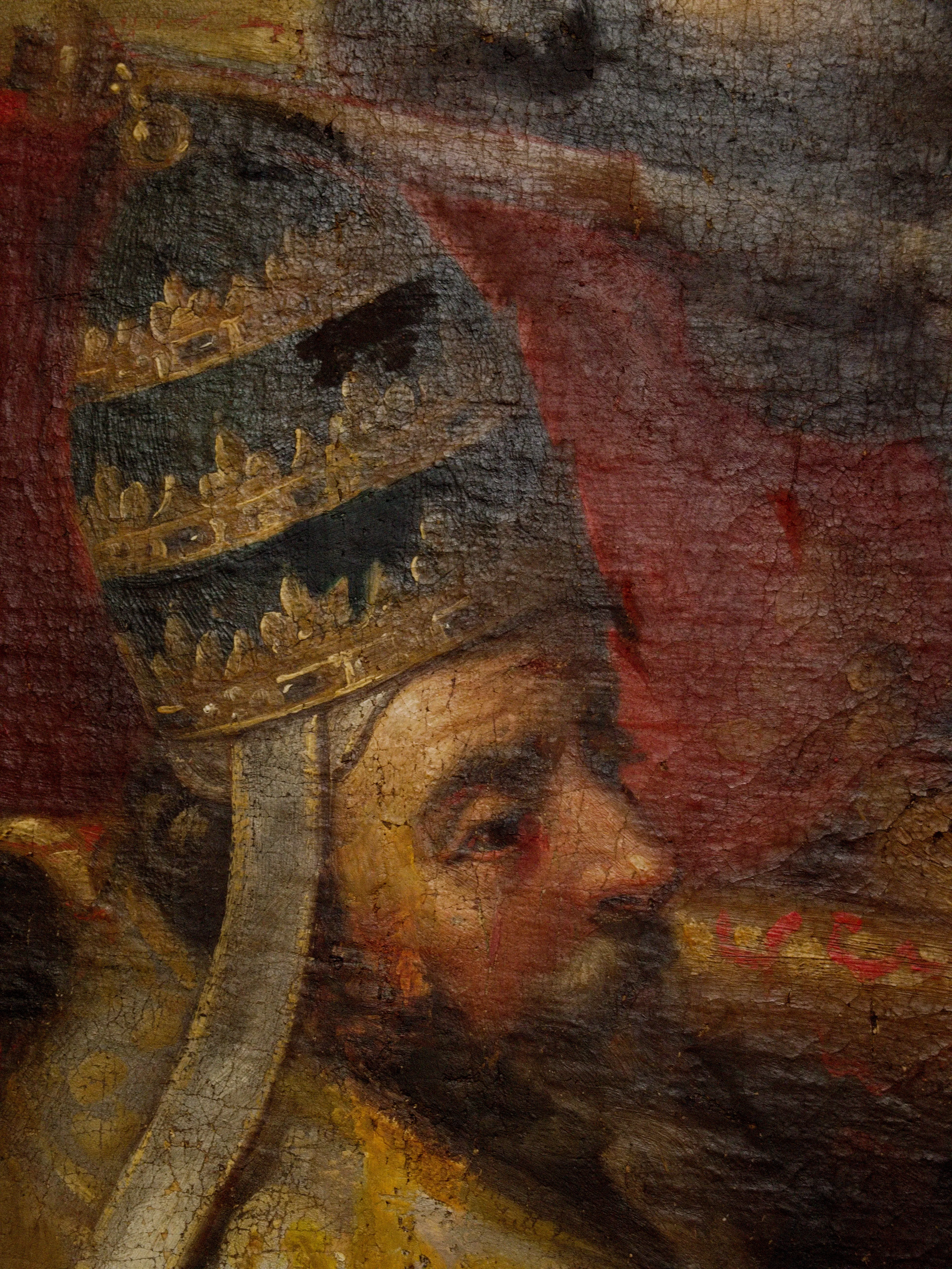 Barokní obraz – Úmrtí svatého Františka Xaverského, 18. století, olej na plátně - 4