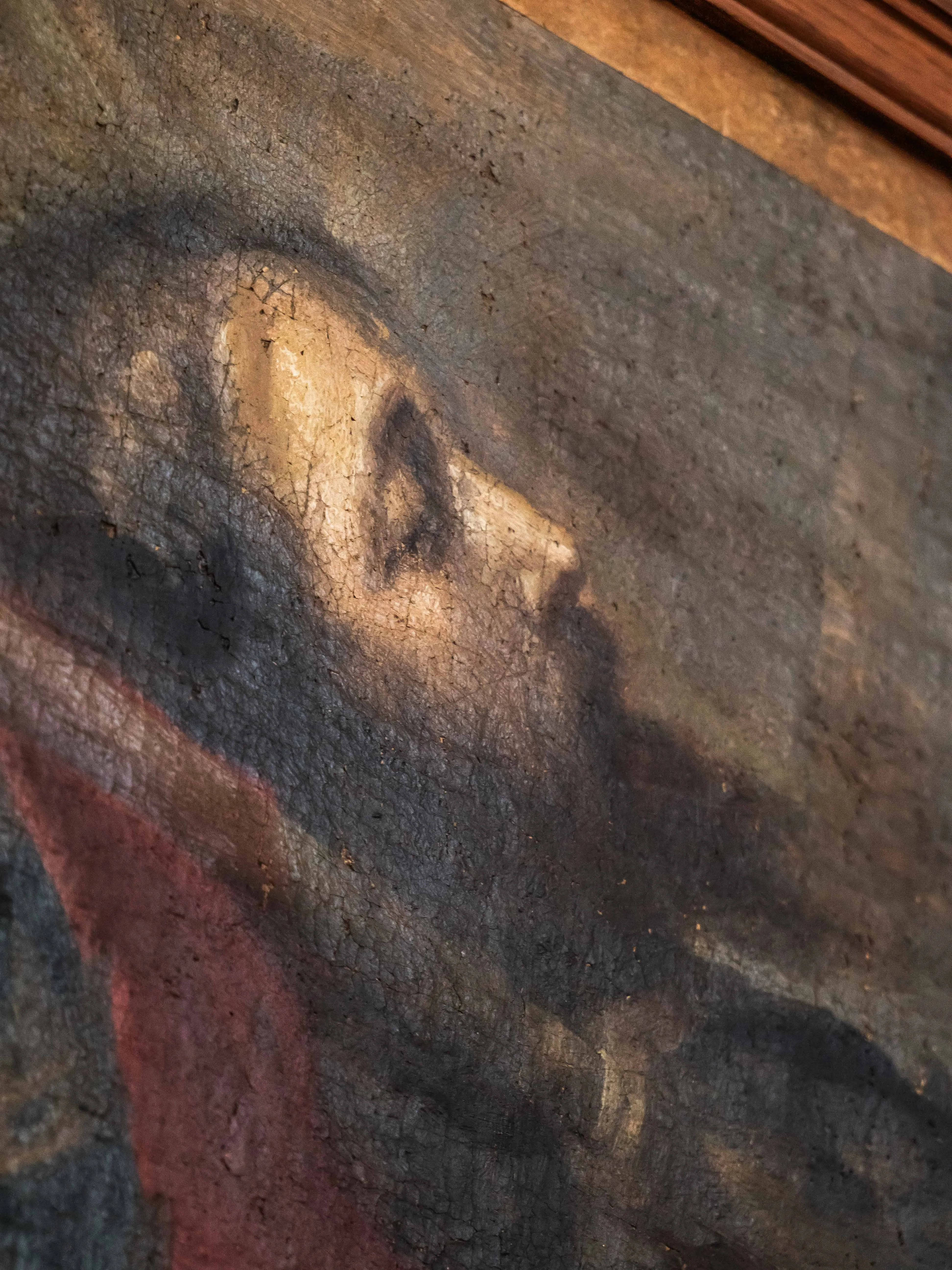 Barokní obraz – Úmrtí svatého Františka Xaverského, 18. století, olej na plátně - 6