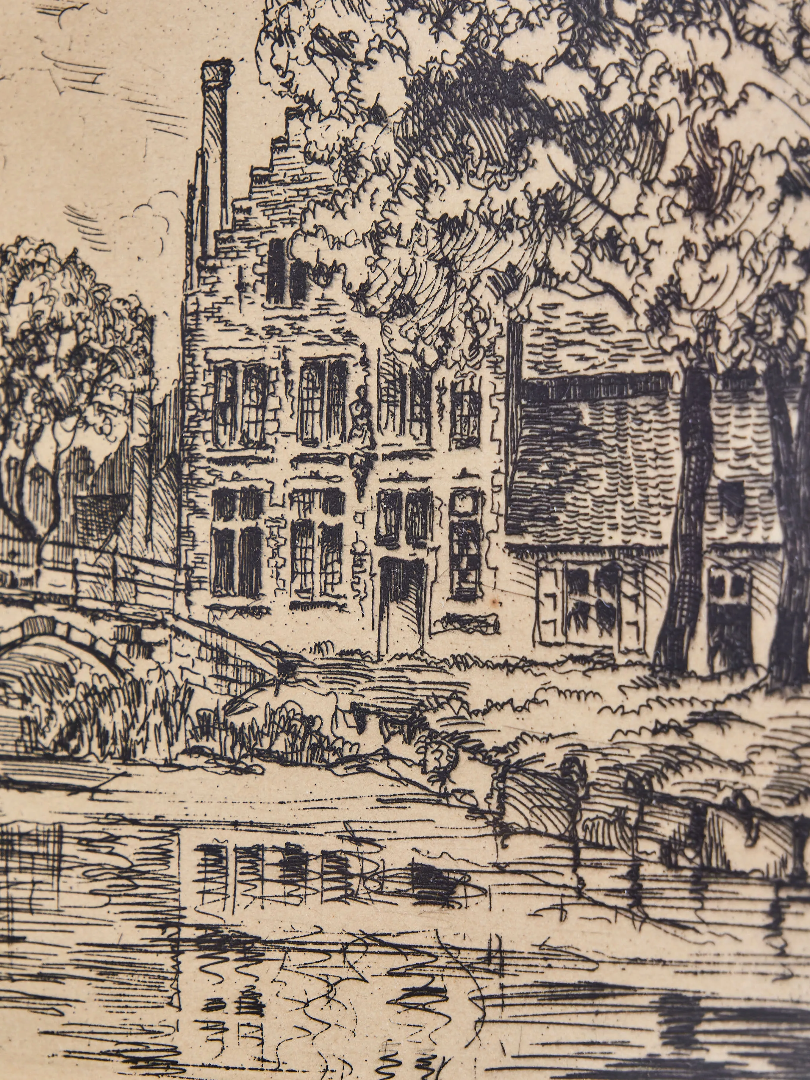 Bruggy – dvojice originálních kreseb tuší od Y. Briarna, kolem roku 1930 - 4