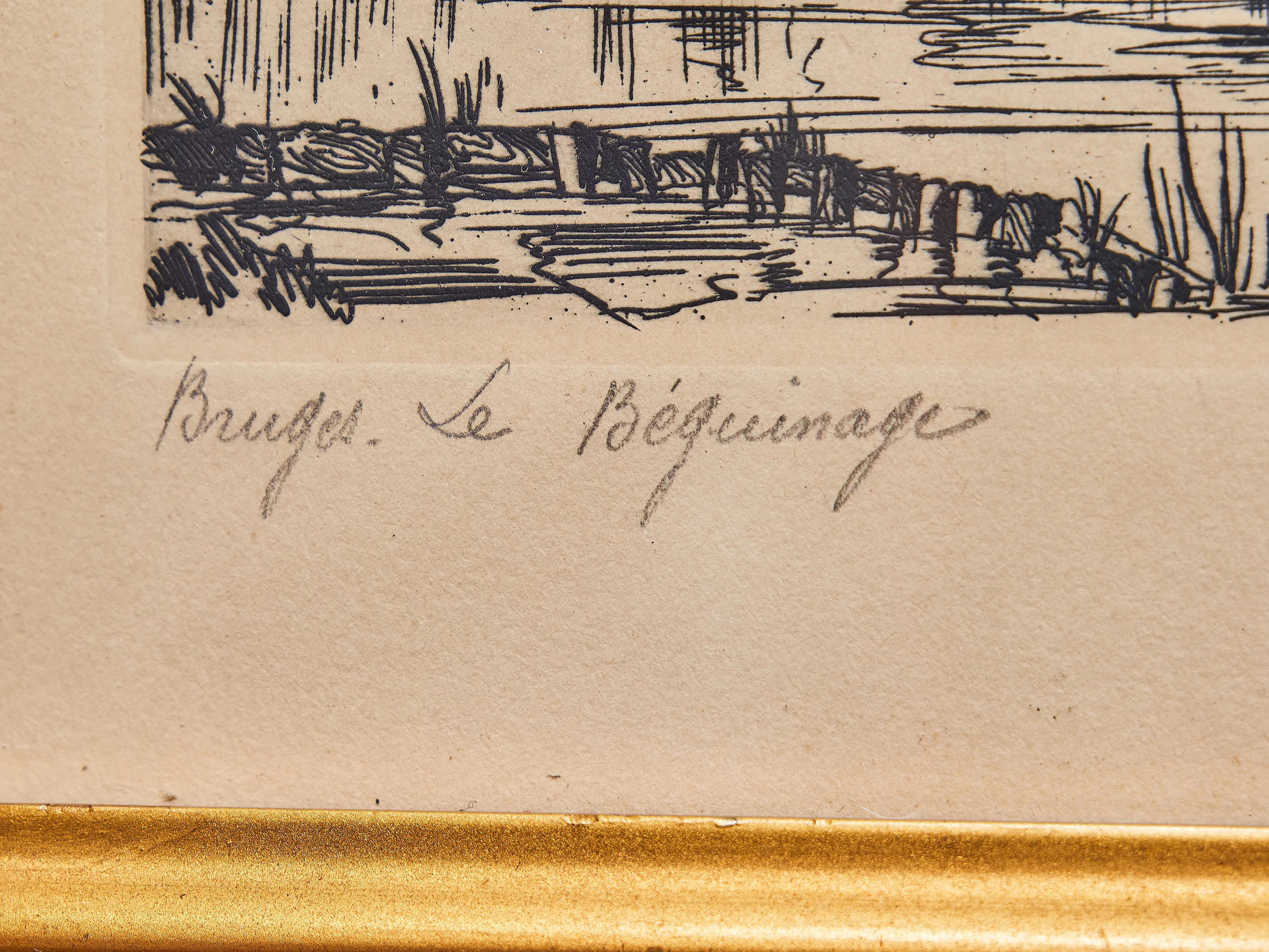 Bruggy – dvojice originálních kreseb tuší od Y. Briarna, kolem roku 1930 - 5