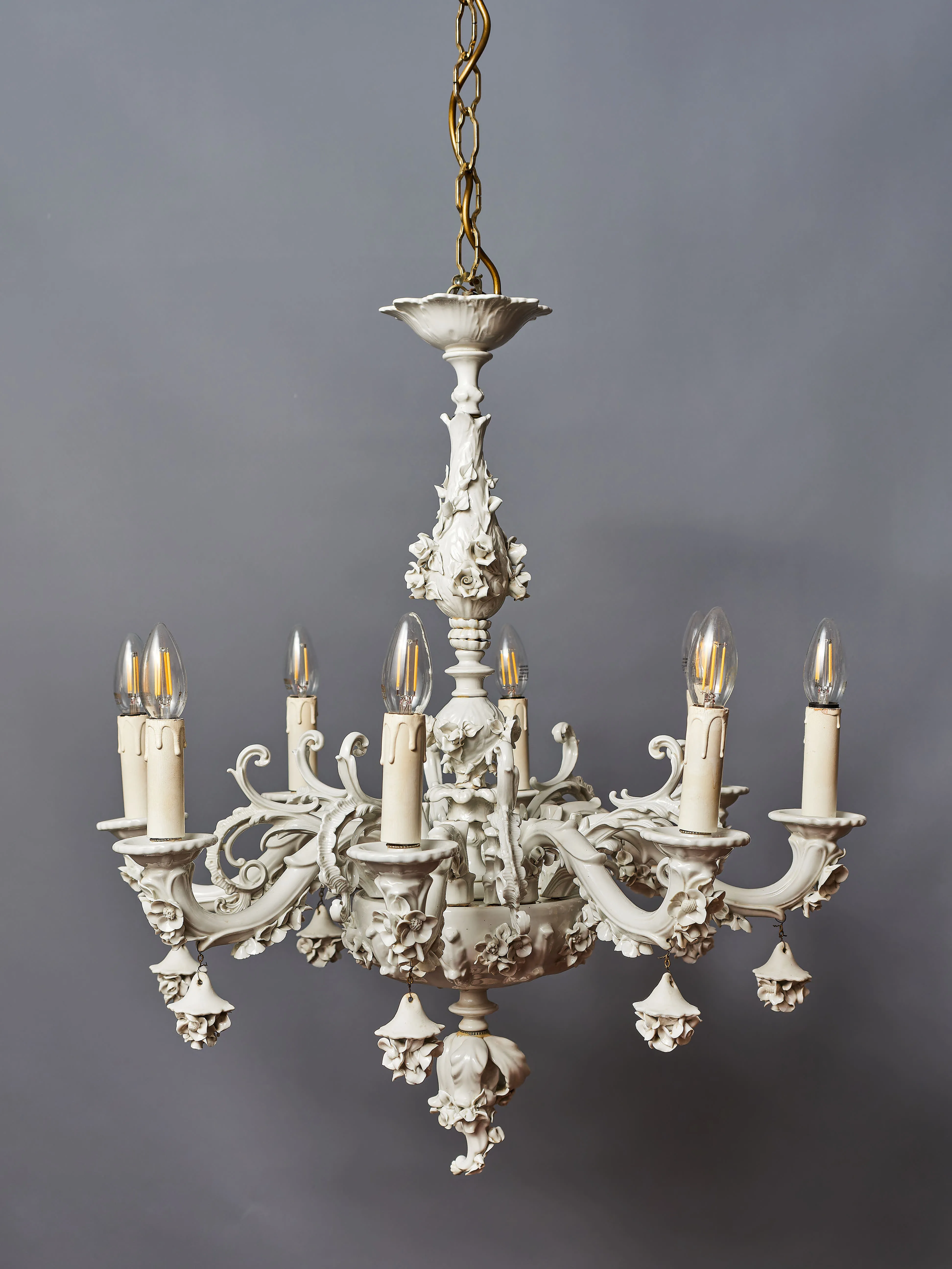 Osmiramenný porcelánový lustr Neapol Capodimonte - 10