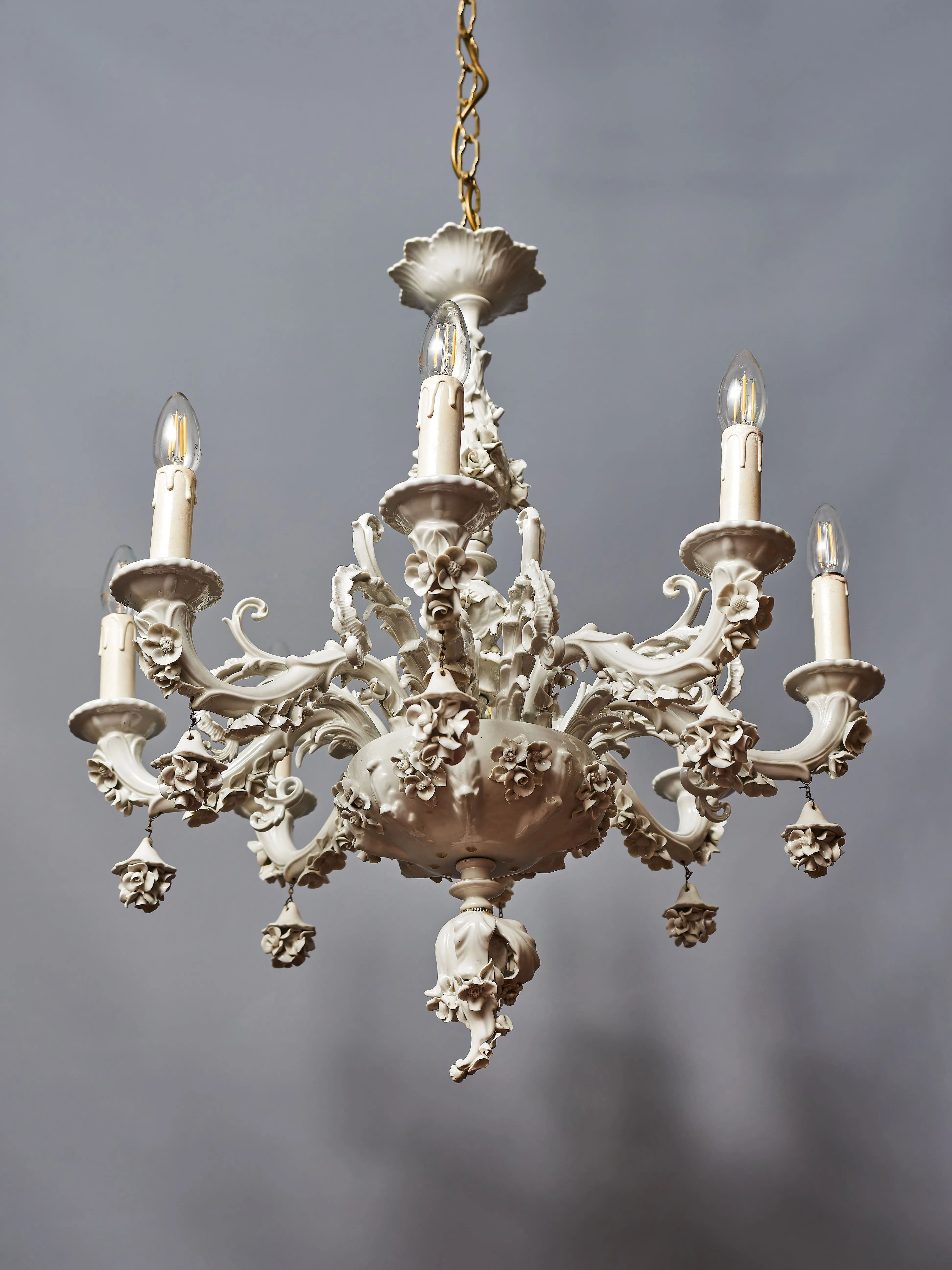 Osmiramenný porcelánový lustr Neapol Capodimonte - 2