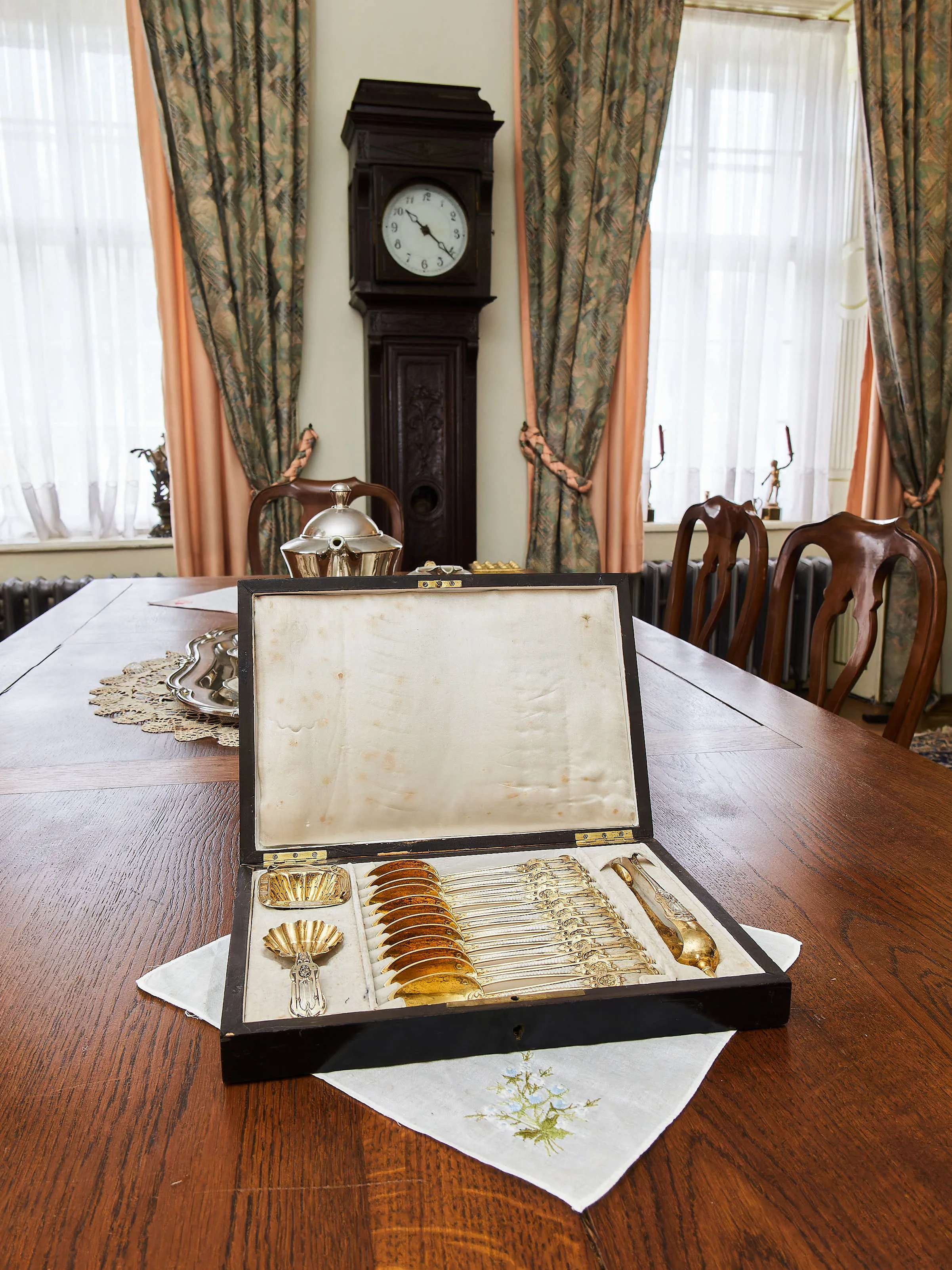 Luxusní stříbrná čajová sada s monogramem SG – 800/1000, 236,75 g - 12