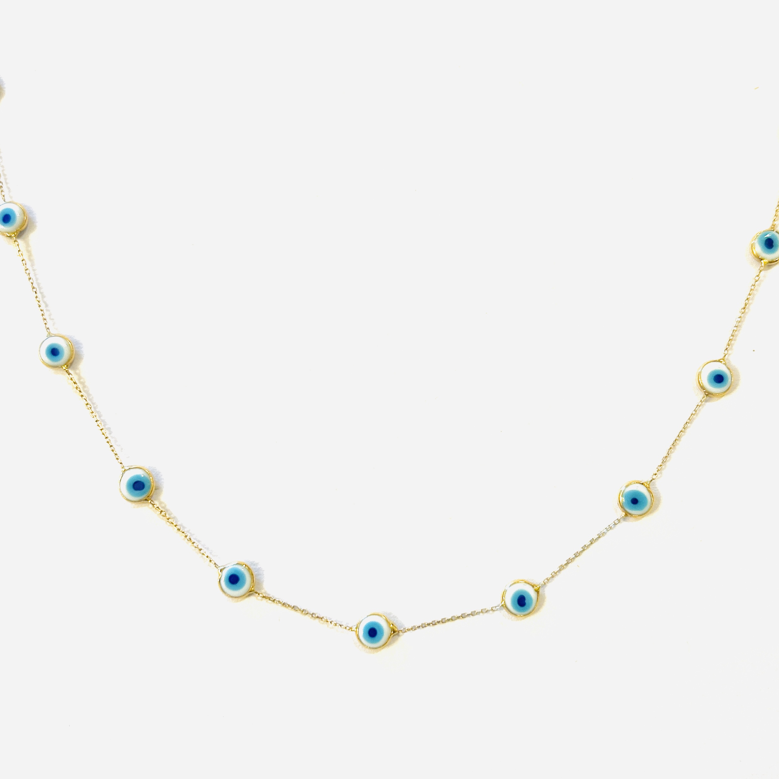 Zlatý náhrdelník „paví oko“