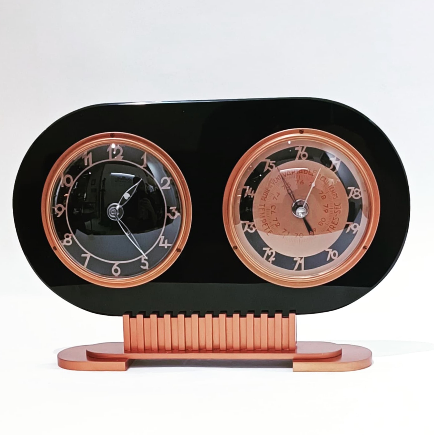 Art deco hodiny s barometrem