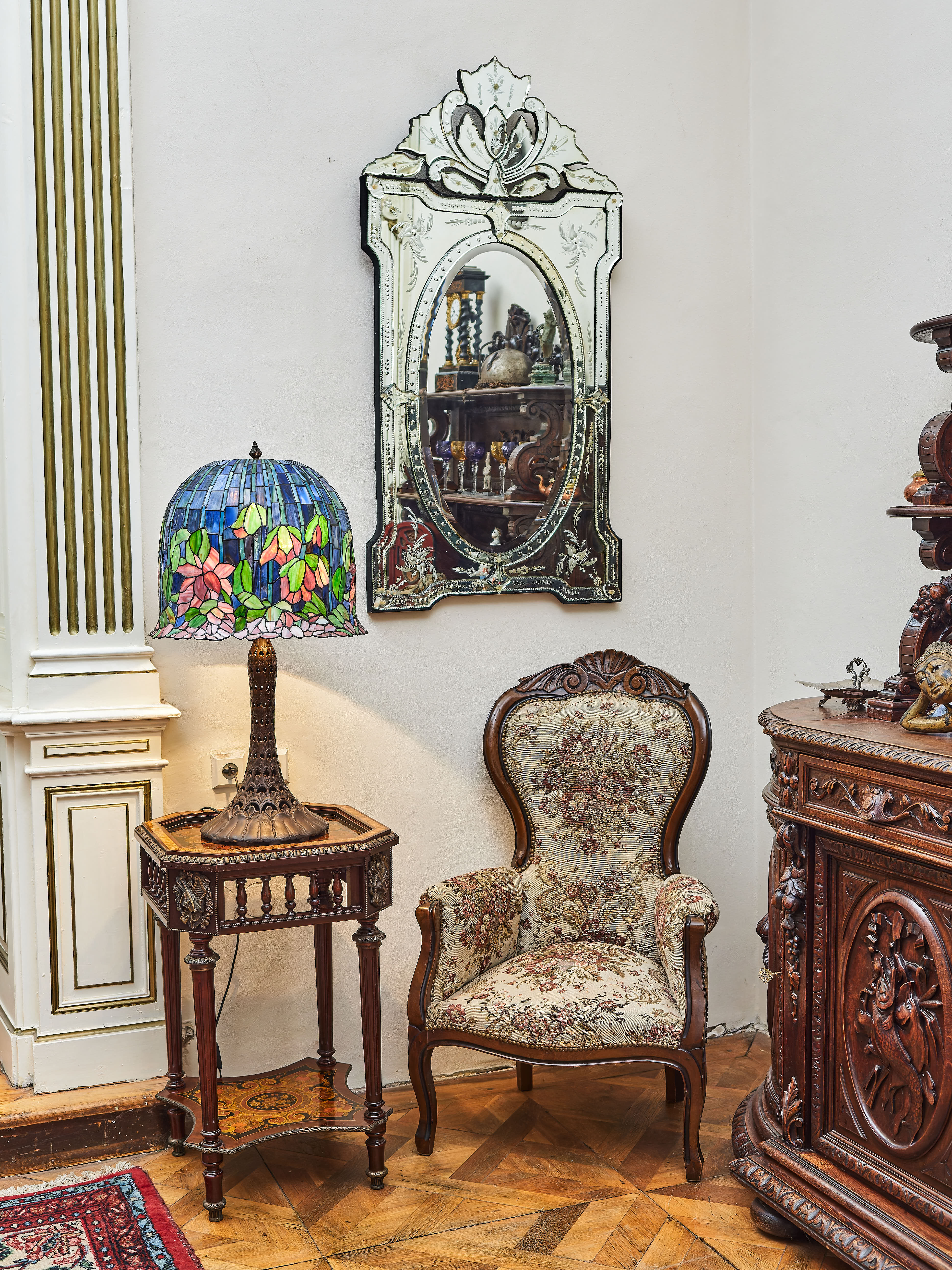 Velké benátské zrcadlo 136 x 69 cm