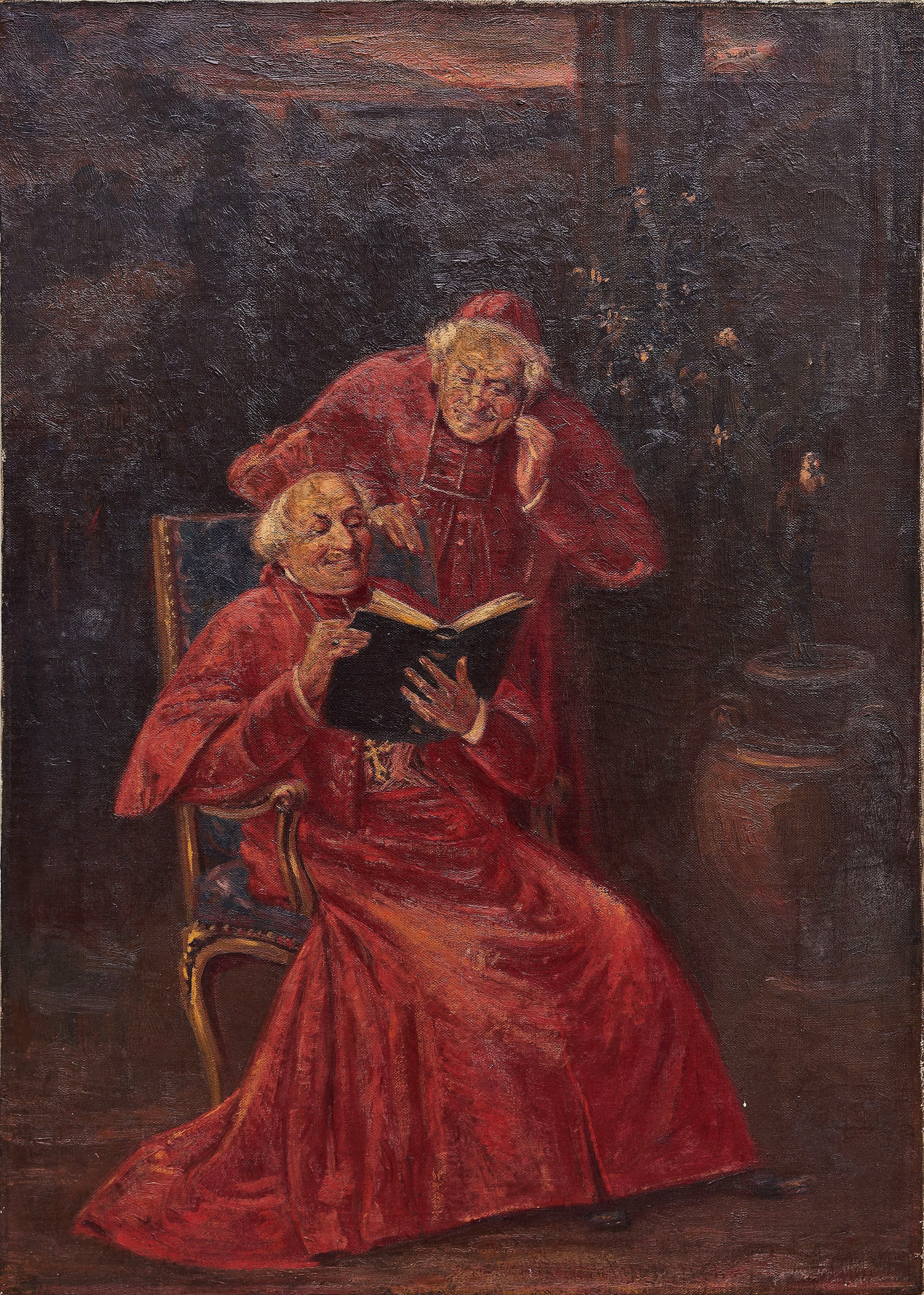 Obraz „Čtoucí kardinál” Olej