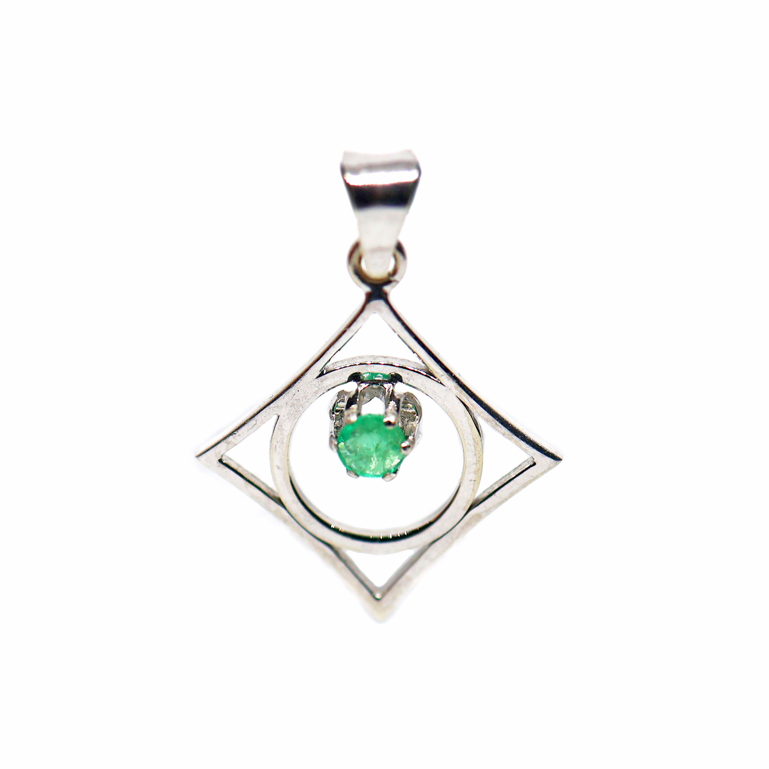 Zlatý přívěsek se smaragdem