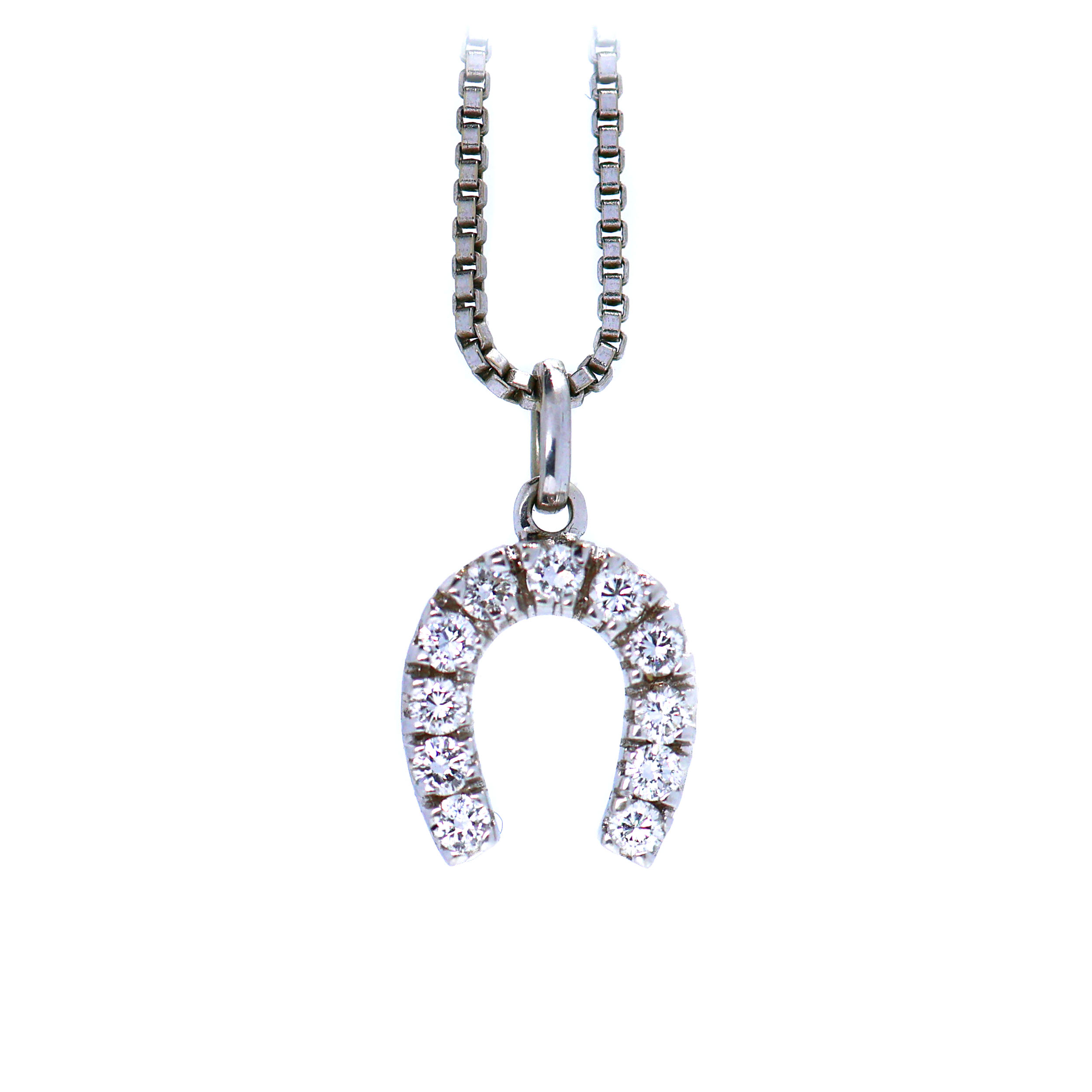 Zlatá podkova s přírodními brilianty