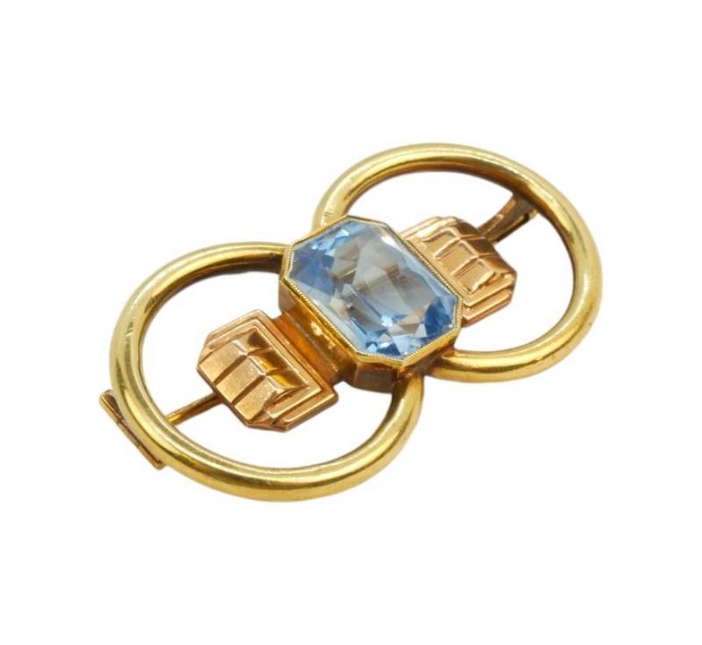 Starožitná zlatá brož