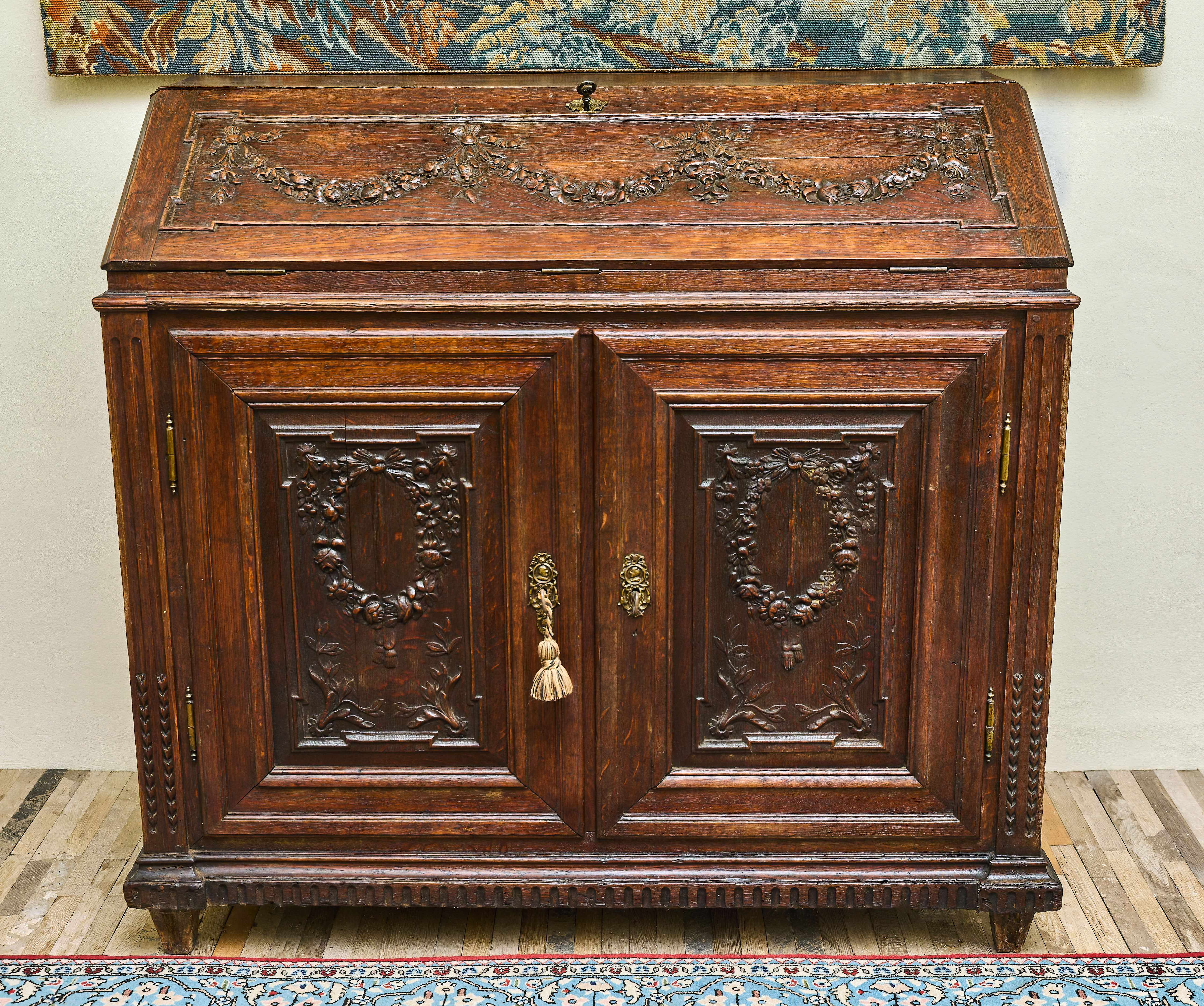 Klasicistní komoda se sekretářem – Originál