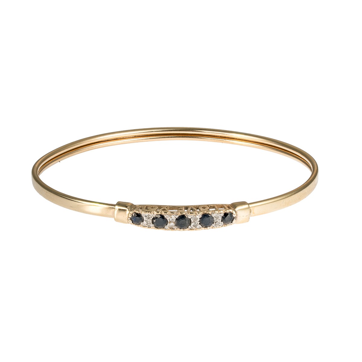 Zlatý náramek se safíry a diamanty