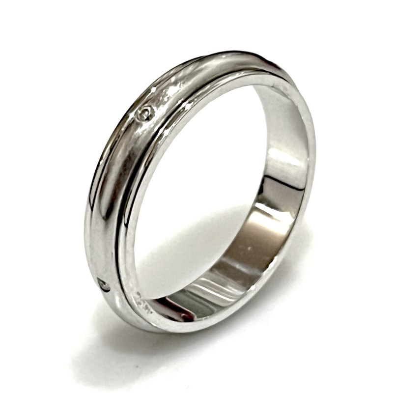 Originální zlatý diamantový dámský prsten s pohyblivým středem