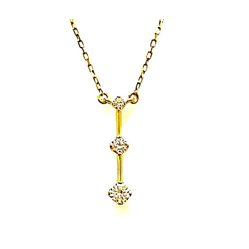 Zlatý náhrdelník 14 karátů se zirkony