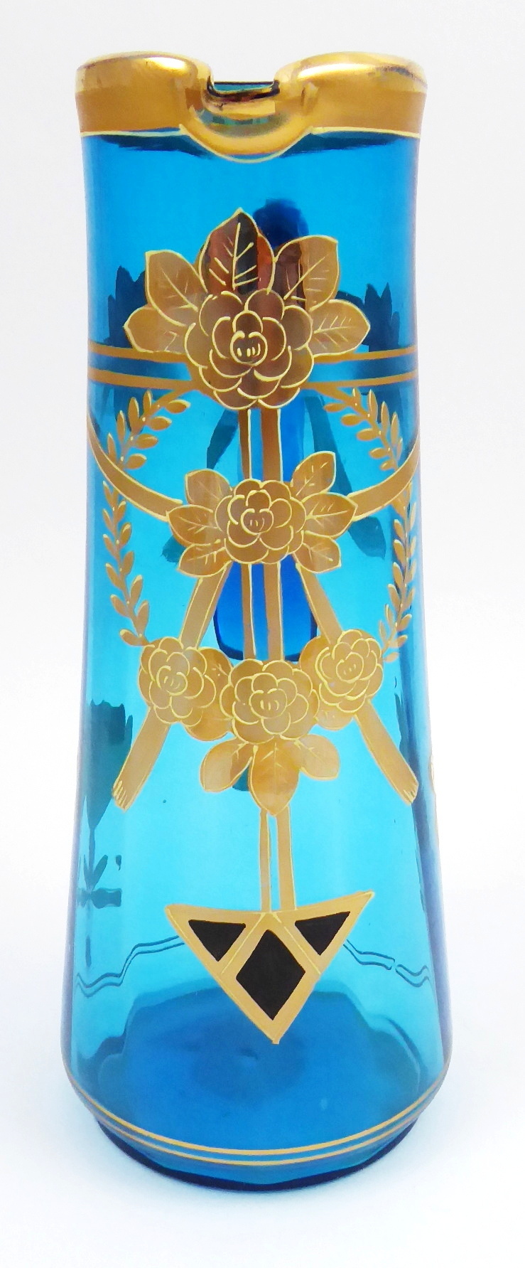 Secesní džbán ručně malovaný zlatem