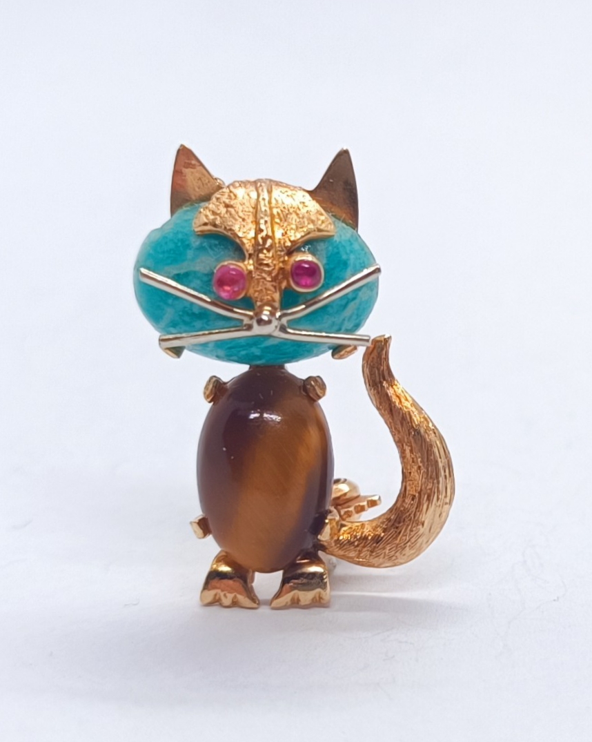 Zlatá brož - kočka