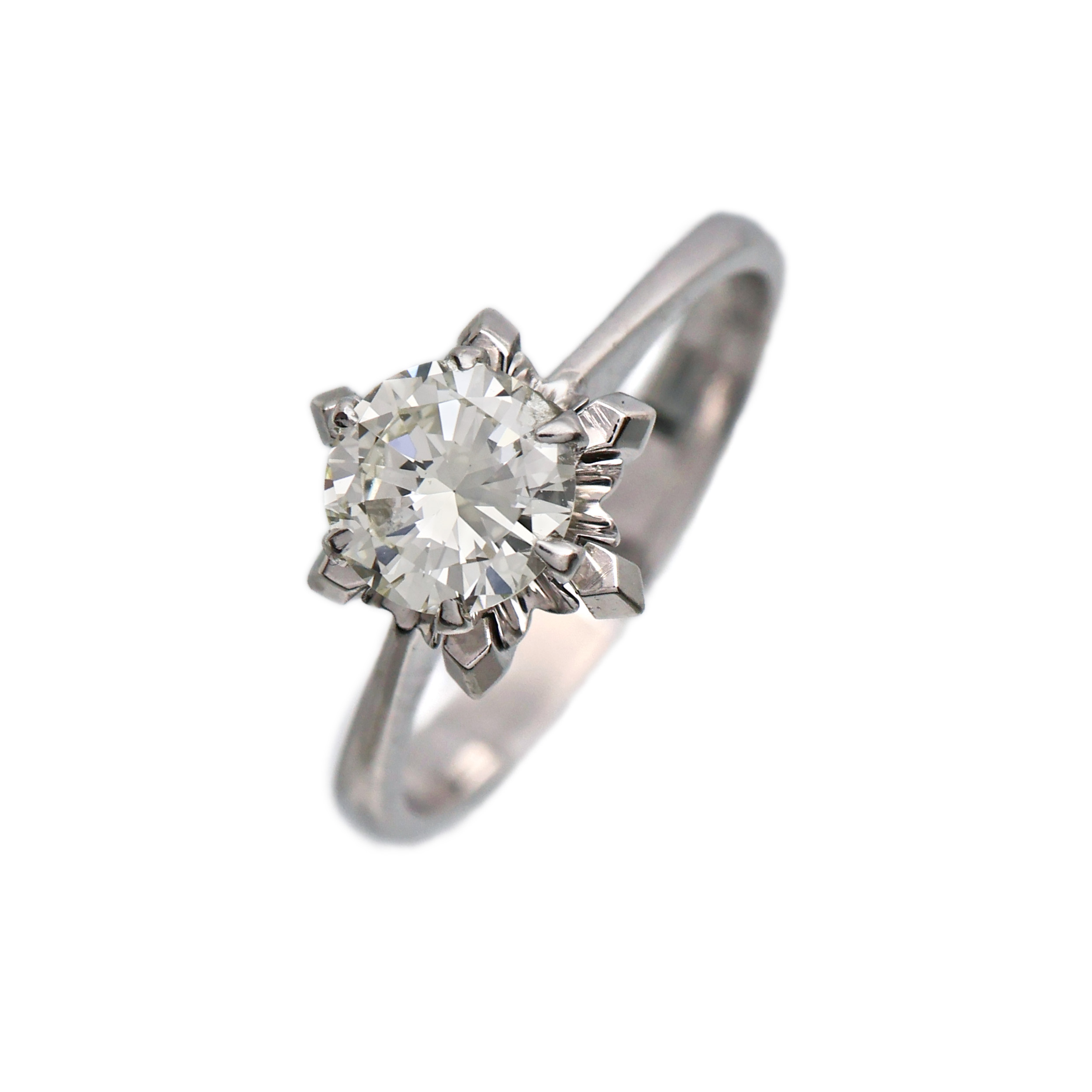 Zlatý prsten s přírodním briliantem 0,64 ct (G-H-I / VS)+ certifikát