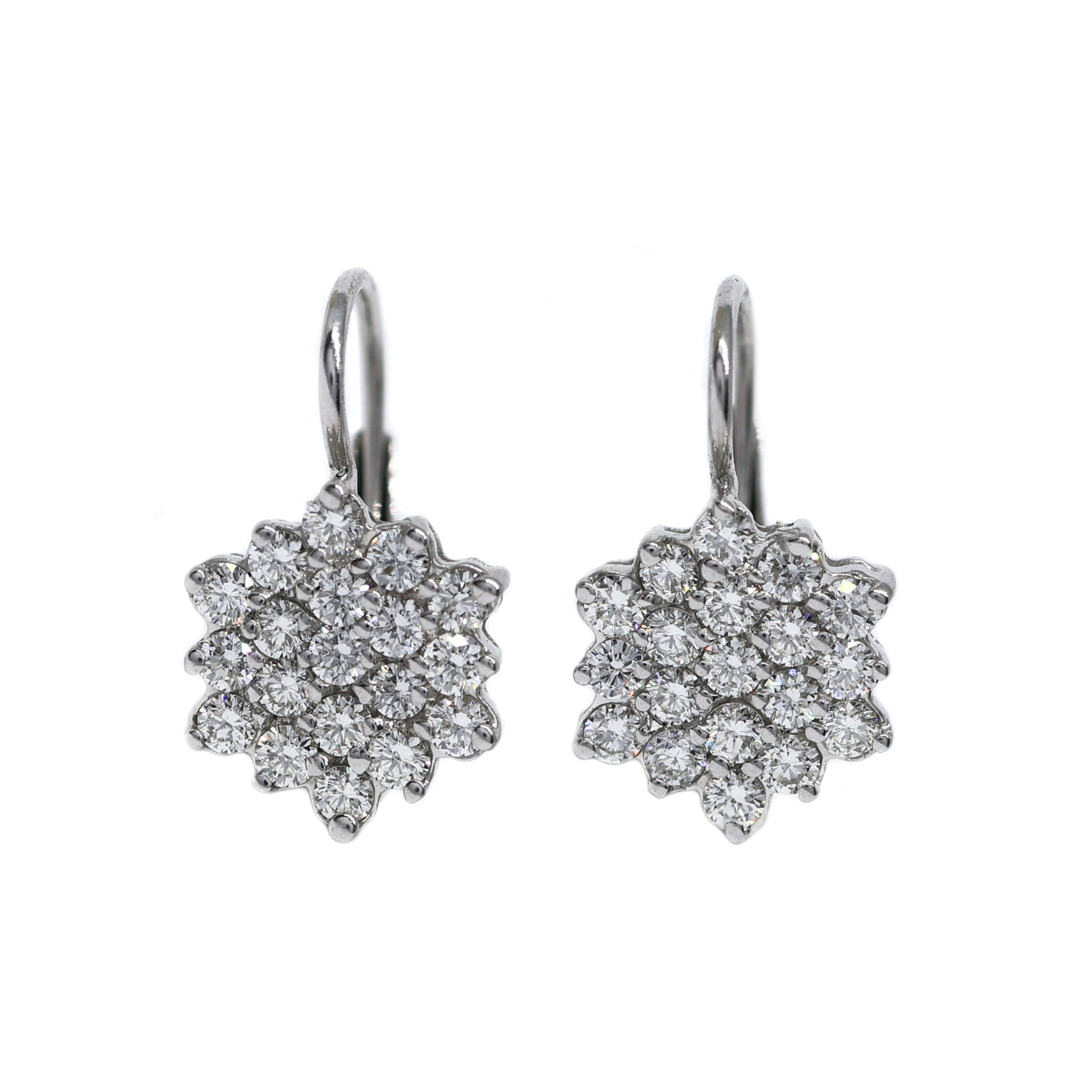 Zlaté náušnice s přírodními brilianty 0,80 ct