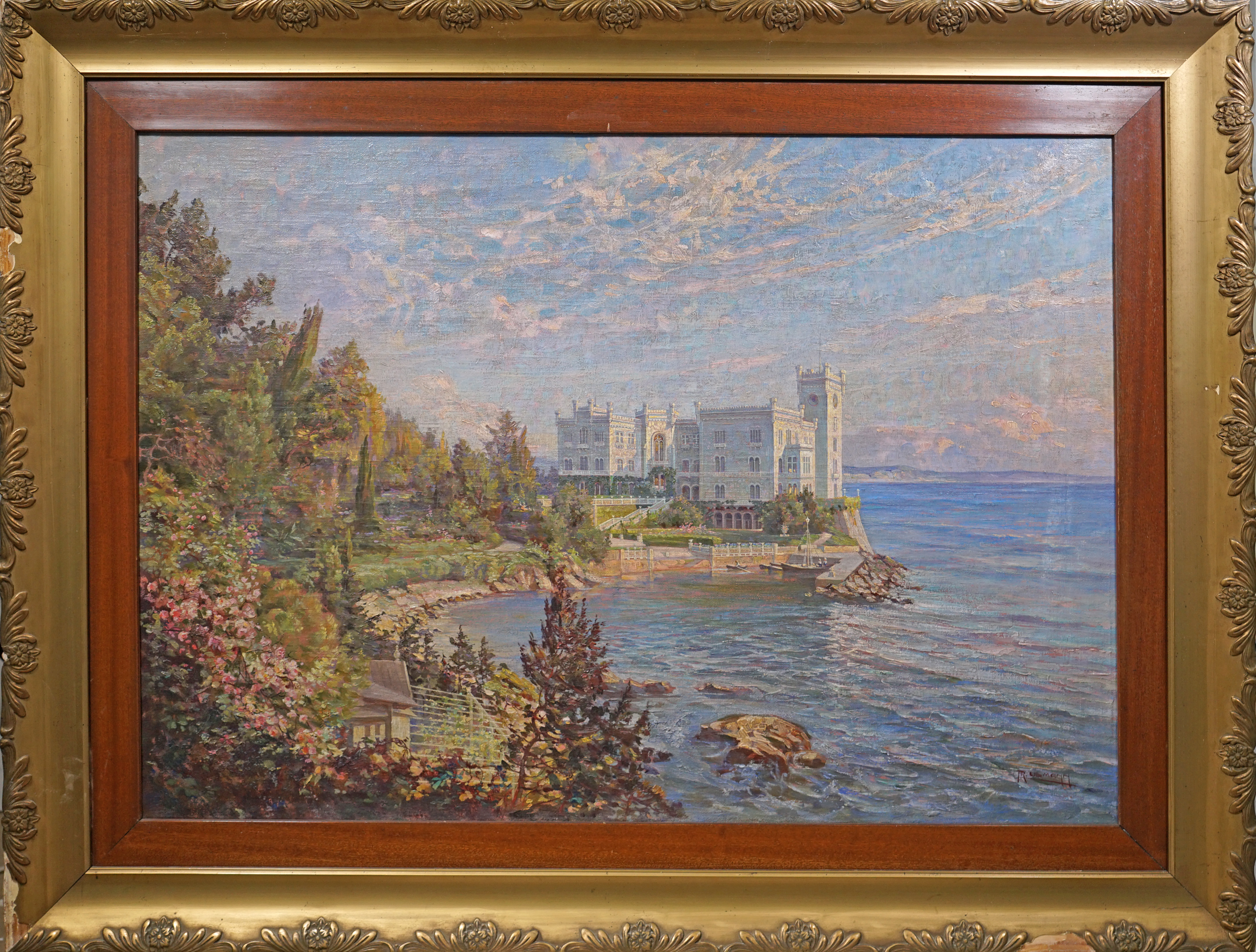 Rudolf Franz Ullmann – Hrad Miramare u Terstu – velký formát